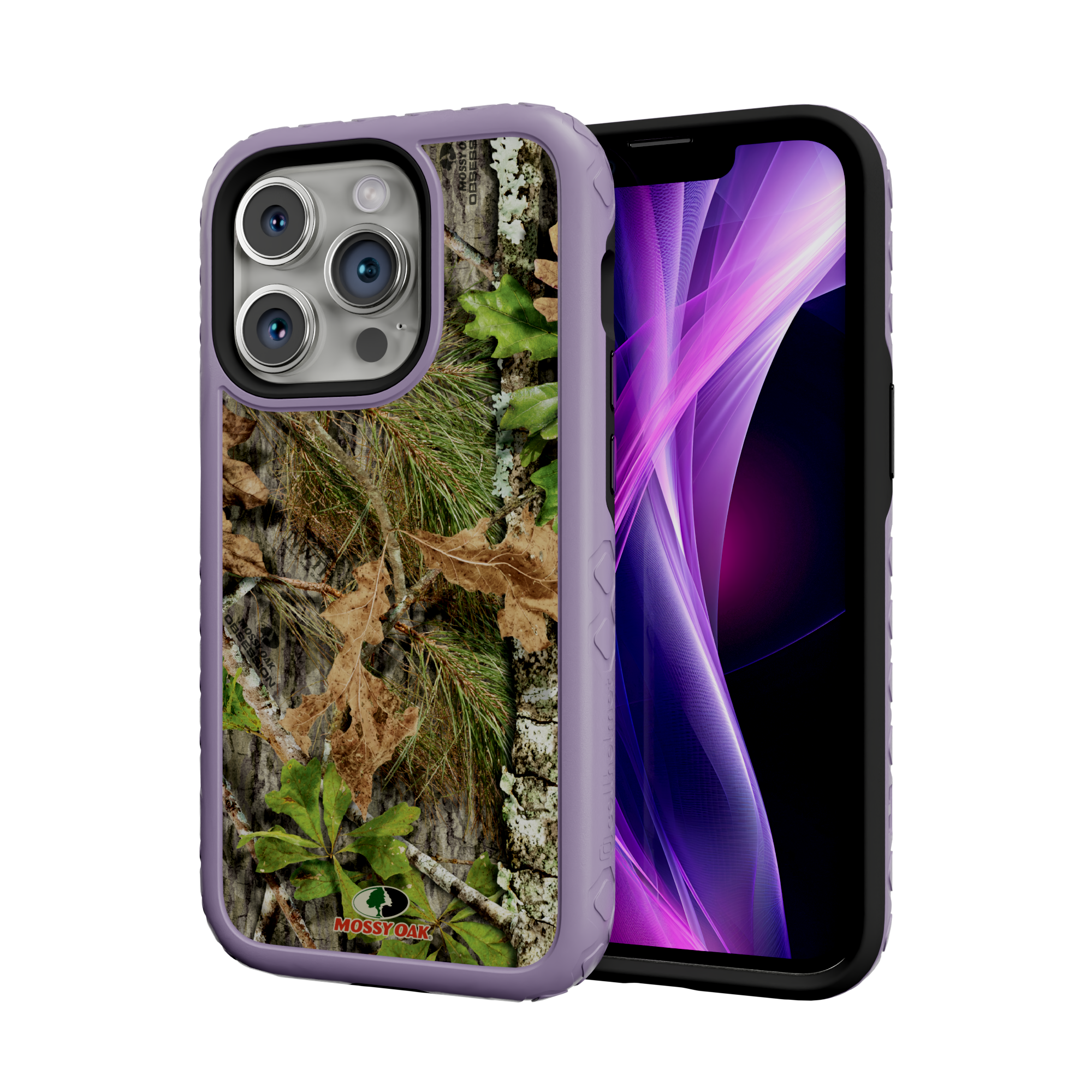 Mossy Oak | MagSafe Dual Layer Case for Apple iPhone 14 Pro | Obsession | Fortitude Series Lilac Blossom Purple