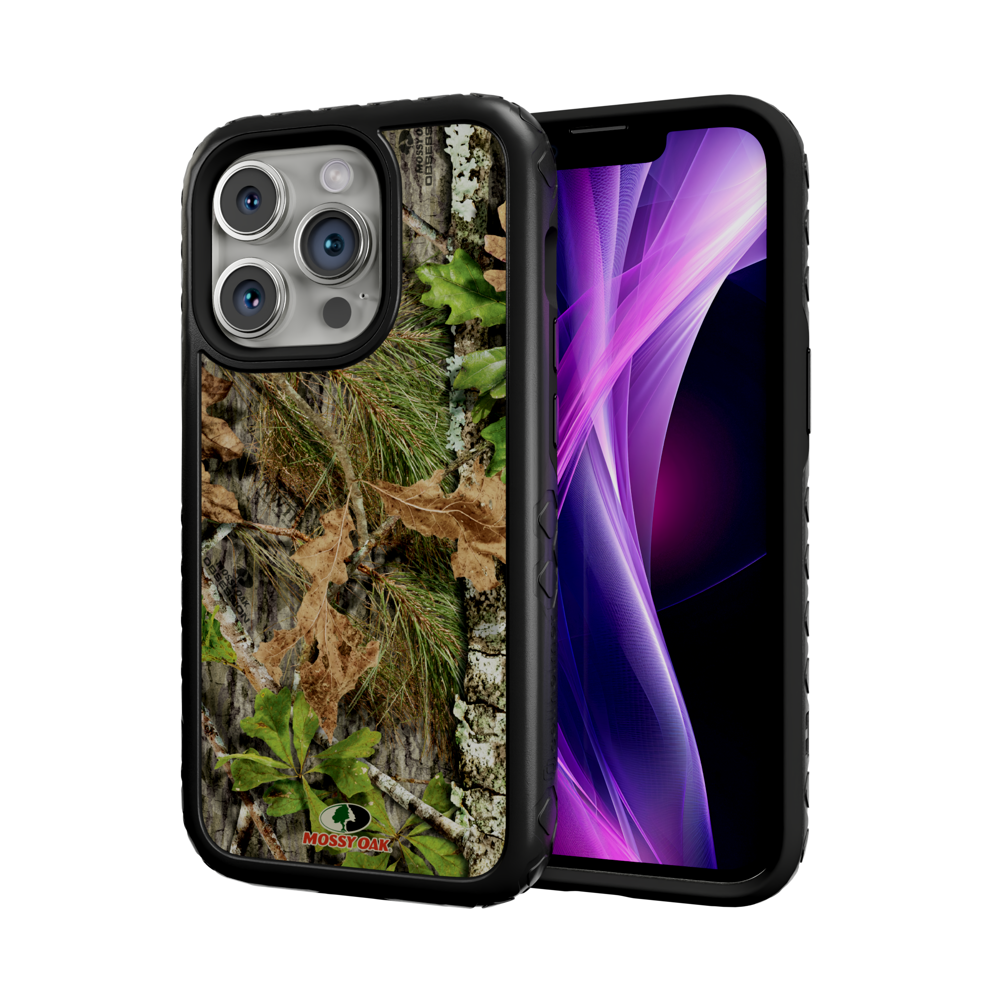 Mossy Oak | MagSafe Dual Layer Case for Apple iPhone 14 Pro | Obsession | Fortitude Series Onyx Black
