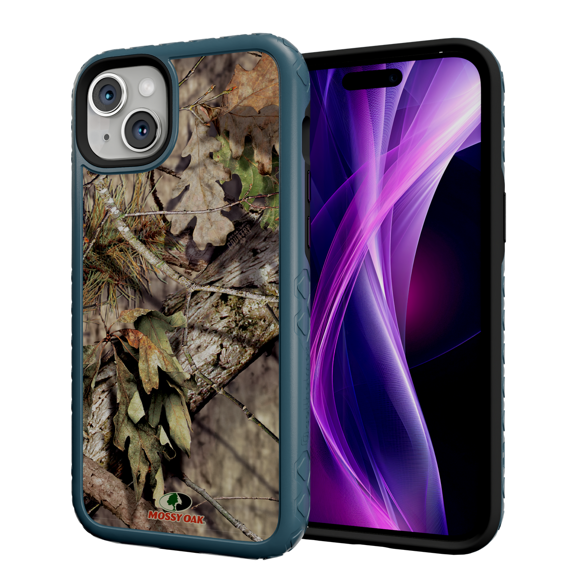 Mossy Oak MagSafe® Dual Layer Case for Apple iPhone 14 Plus- Breakup Country Deep Sea Blue