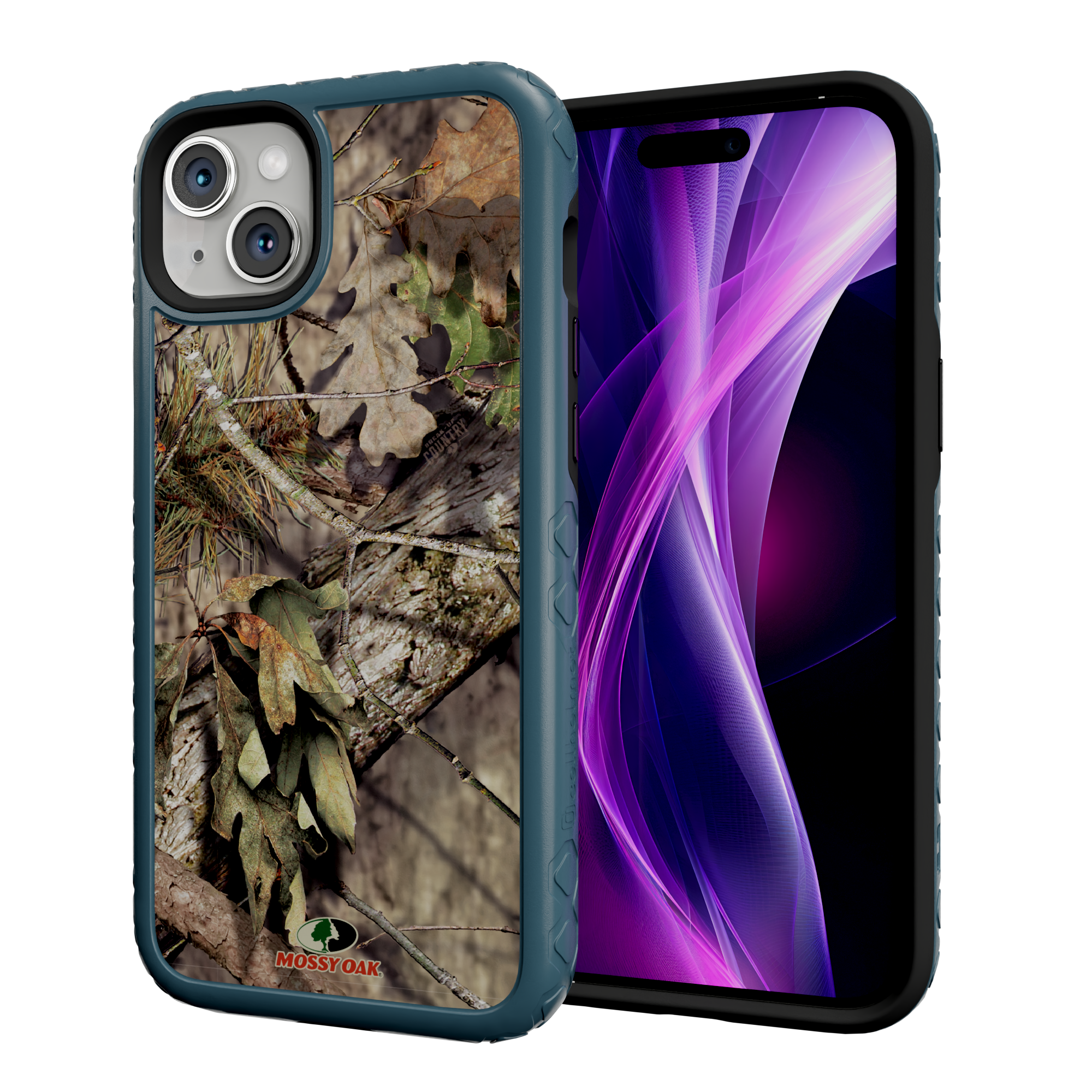 Mossy Oak MagSafe® Dual Layer Case for Apple iPhone 14 Plus- Breakup Country Deep Sea Blue