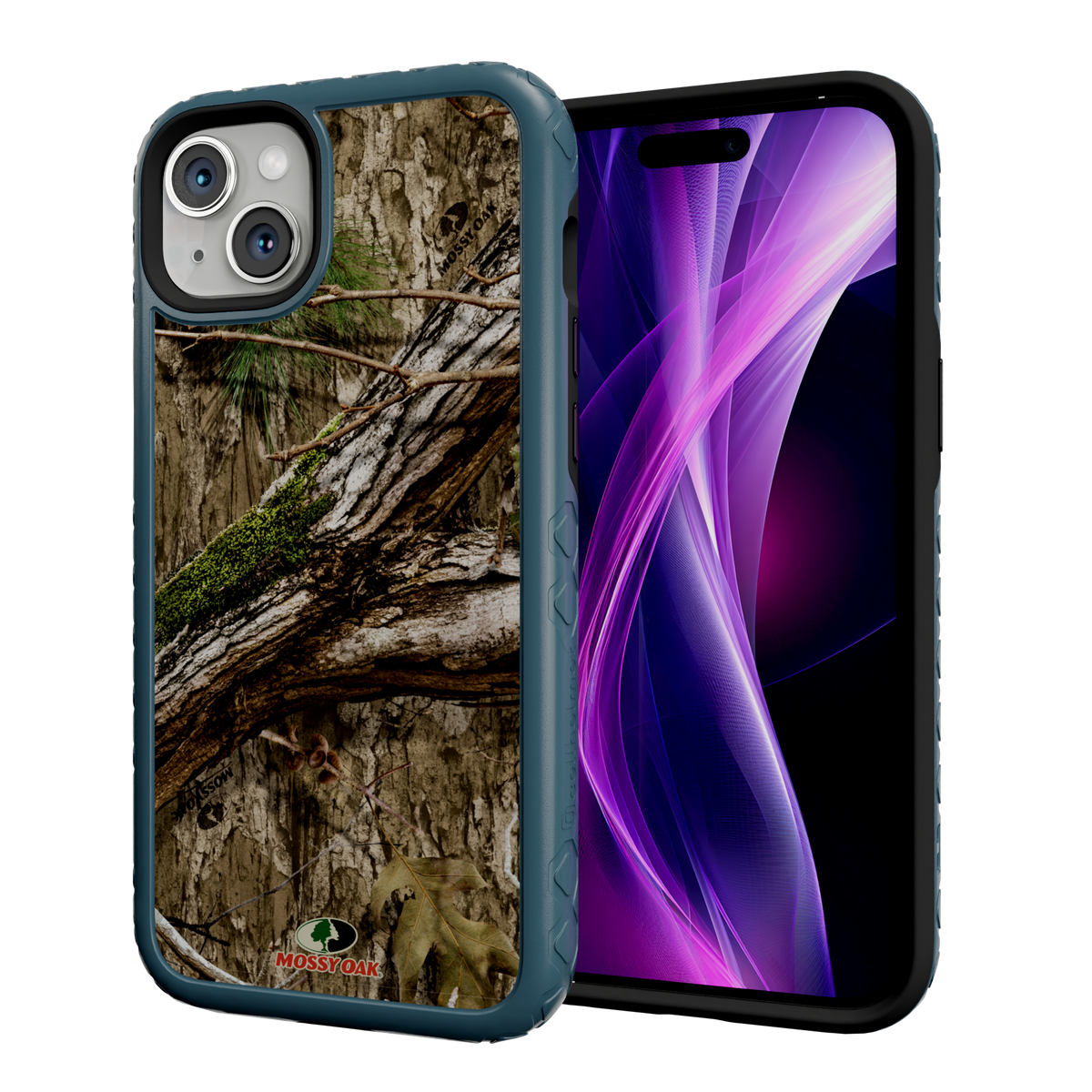 Mossy Oak MagSafe® Dual Layer Case for Apple iPhone 14 Plus- Country DNA Deep Sea Blue