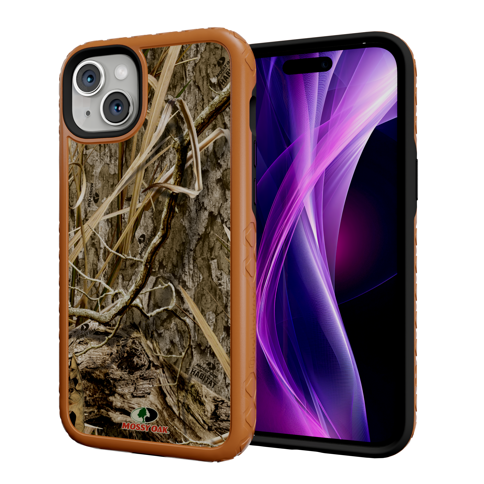 Mossy Oak MagSafe® Dual Layer Case for Apple iPhone 14 Plus- Shadow Grass Pumpkin Spice