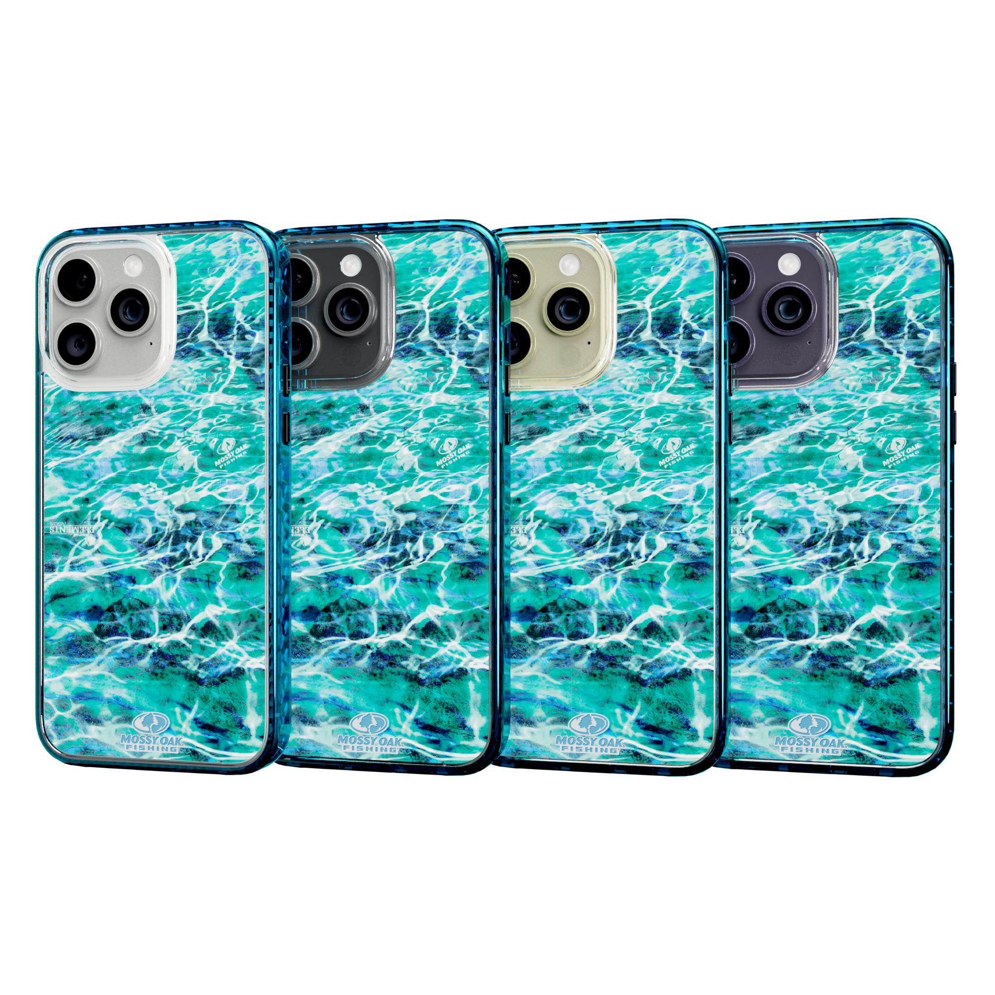 Mossy Oak MagSafe® Dual Layer Case for Apple iPhone 14 Pro Max - Agua Seafoam Deep Sea Blue