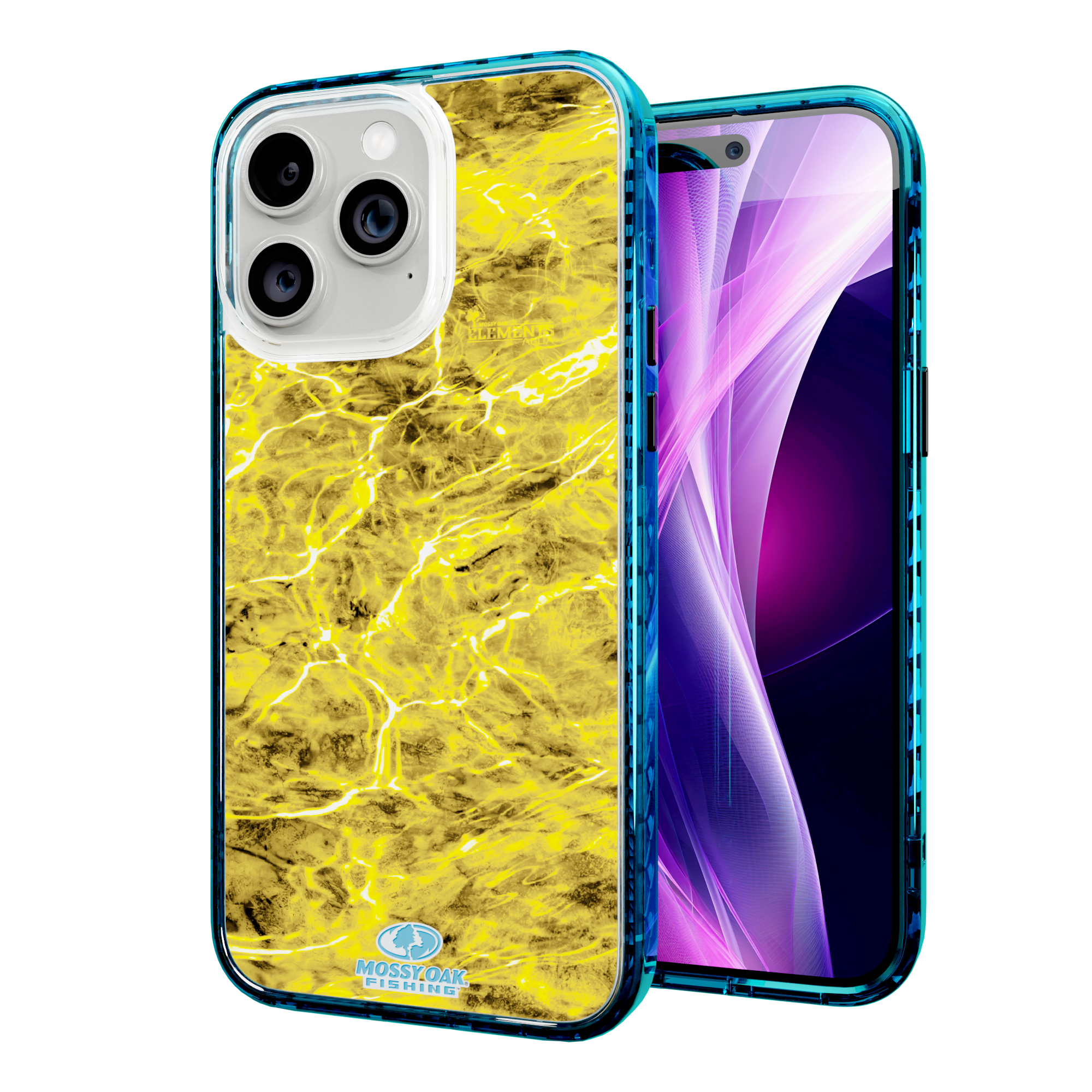 Mossy Oak MagSafe® Dual Layer Case for Apple iPhone 14 Pro Max - Agua Yellowfin Deep Sea Blue