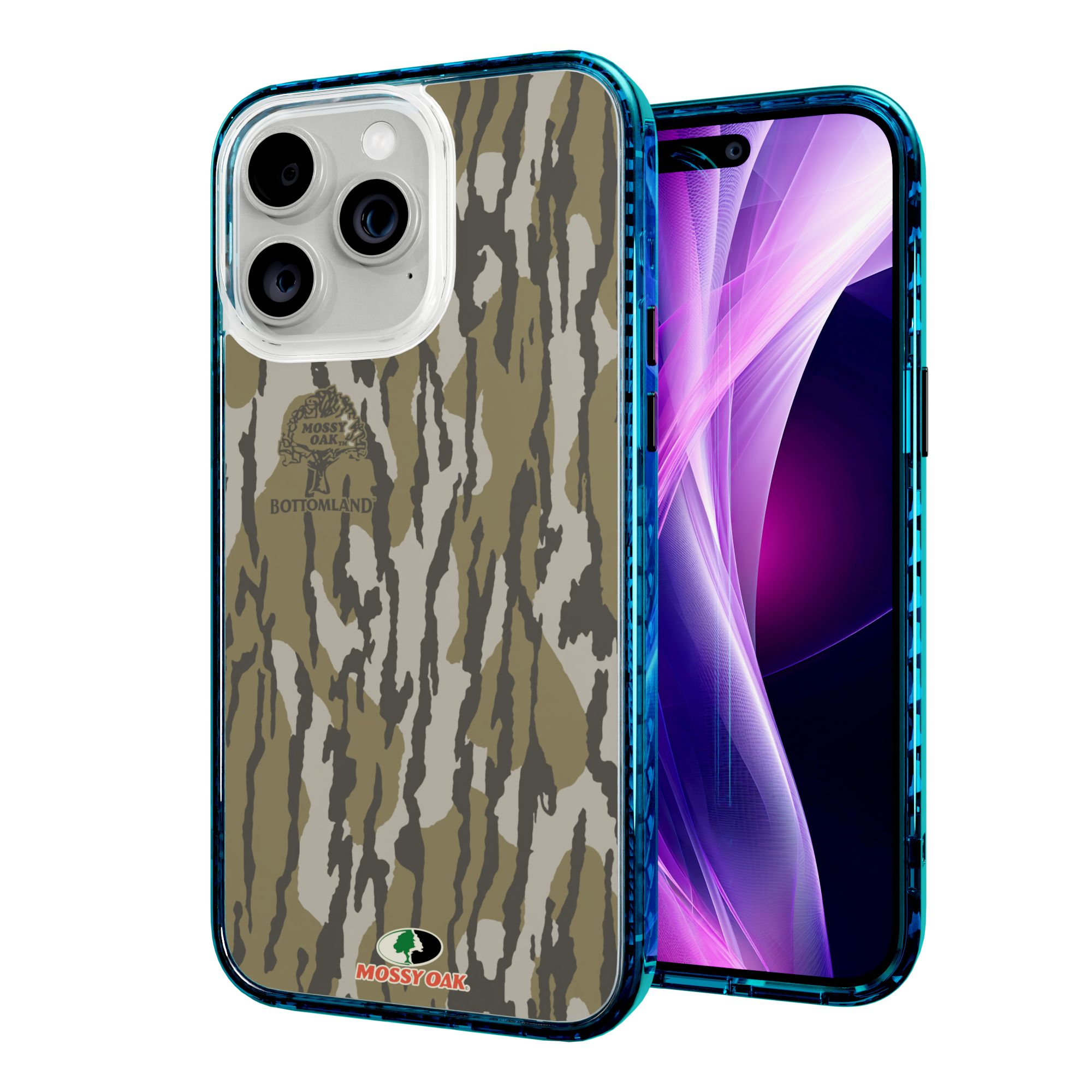 Mossy Oak MagSafe® Dual Layer Case for Apple iPhone 14 Pro Max - Bottomland Orig Deep Sea Blue