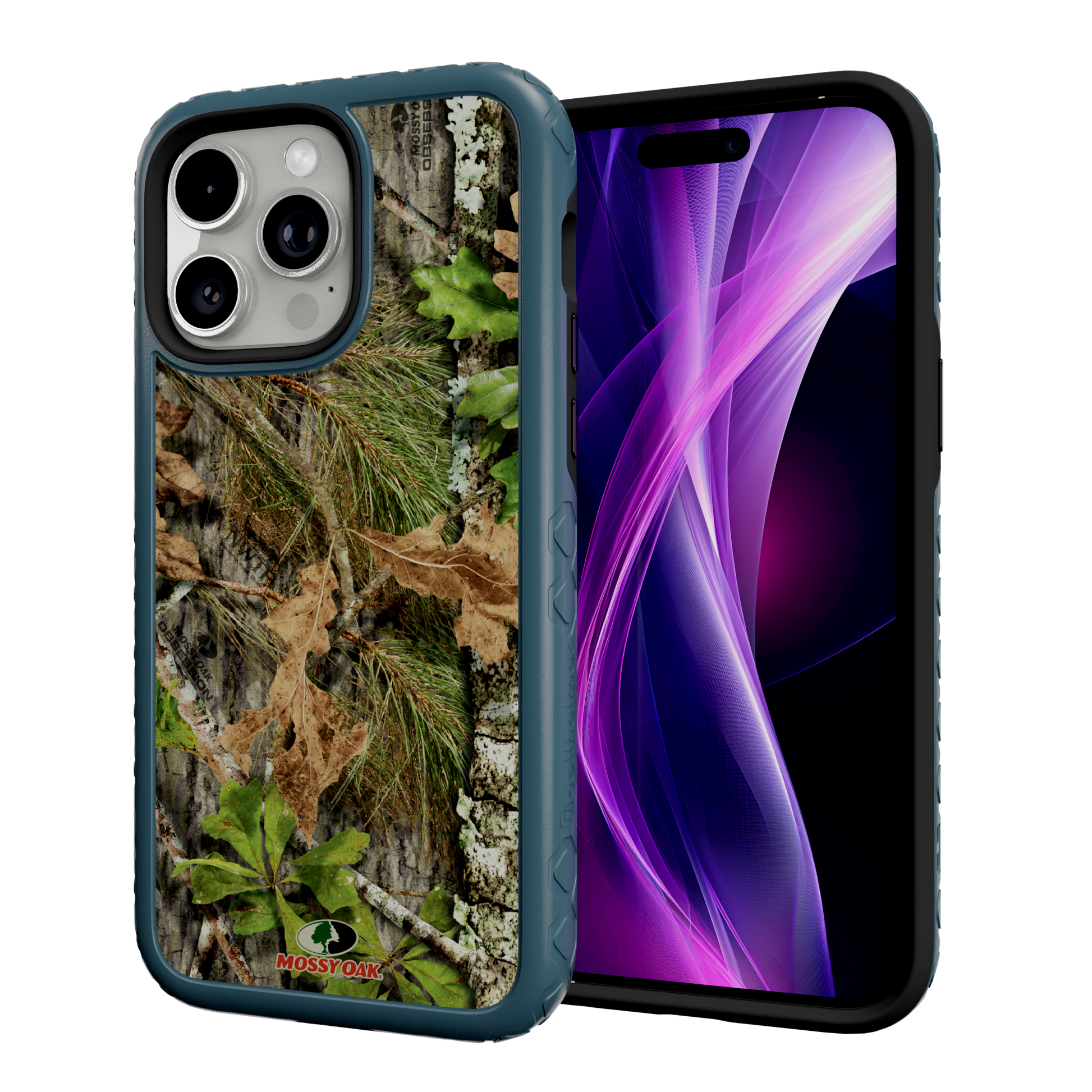 Mossy Oak | MagSafe Dual Layer Case for Apple iPhone 14 Pro Max | Obsession | Fortitude Series Deep Sea Blue