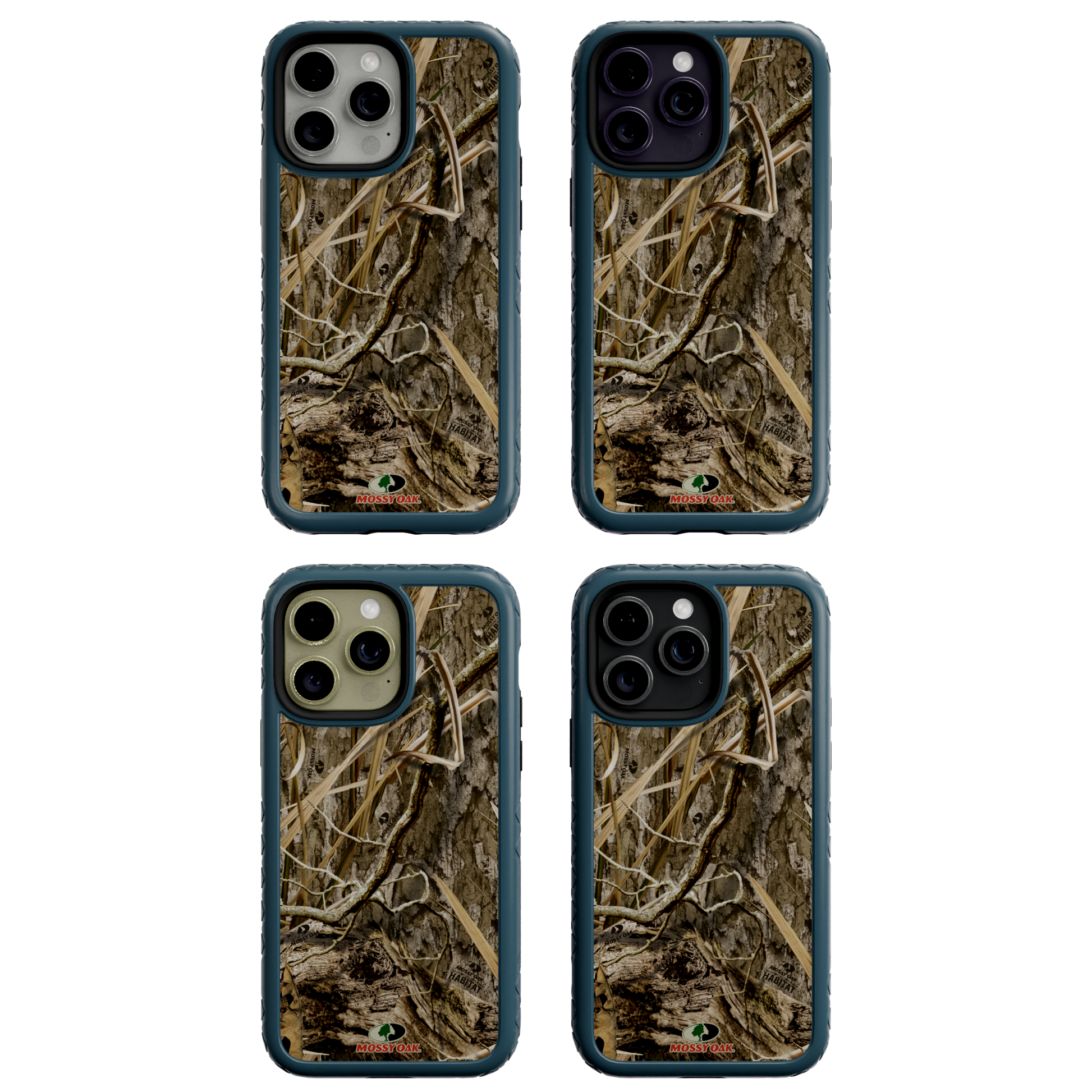 Mossy Oak Fortitude Series for Apple iPhone 14 Pro Max - Shadow Grass Deep Sea Blue