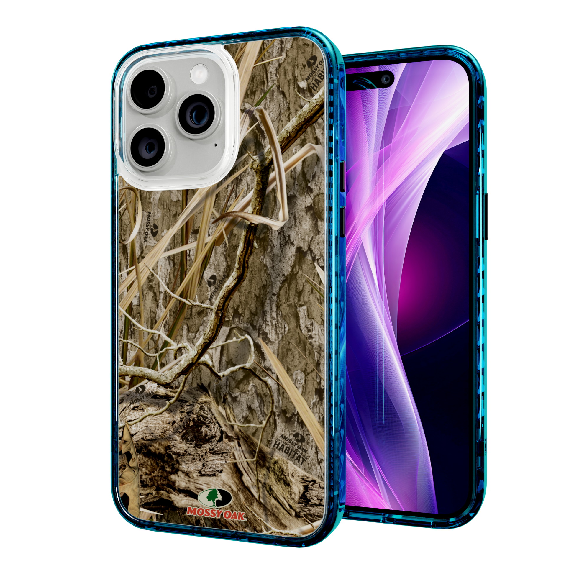 Mossy Oak Fortitude Series for Apple iPhone 14 Pro Max - Shadow Grass Deep Sea Blue