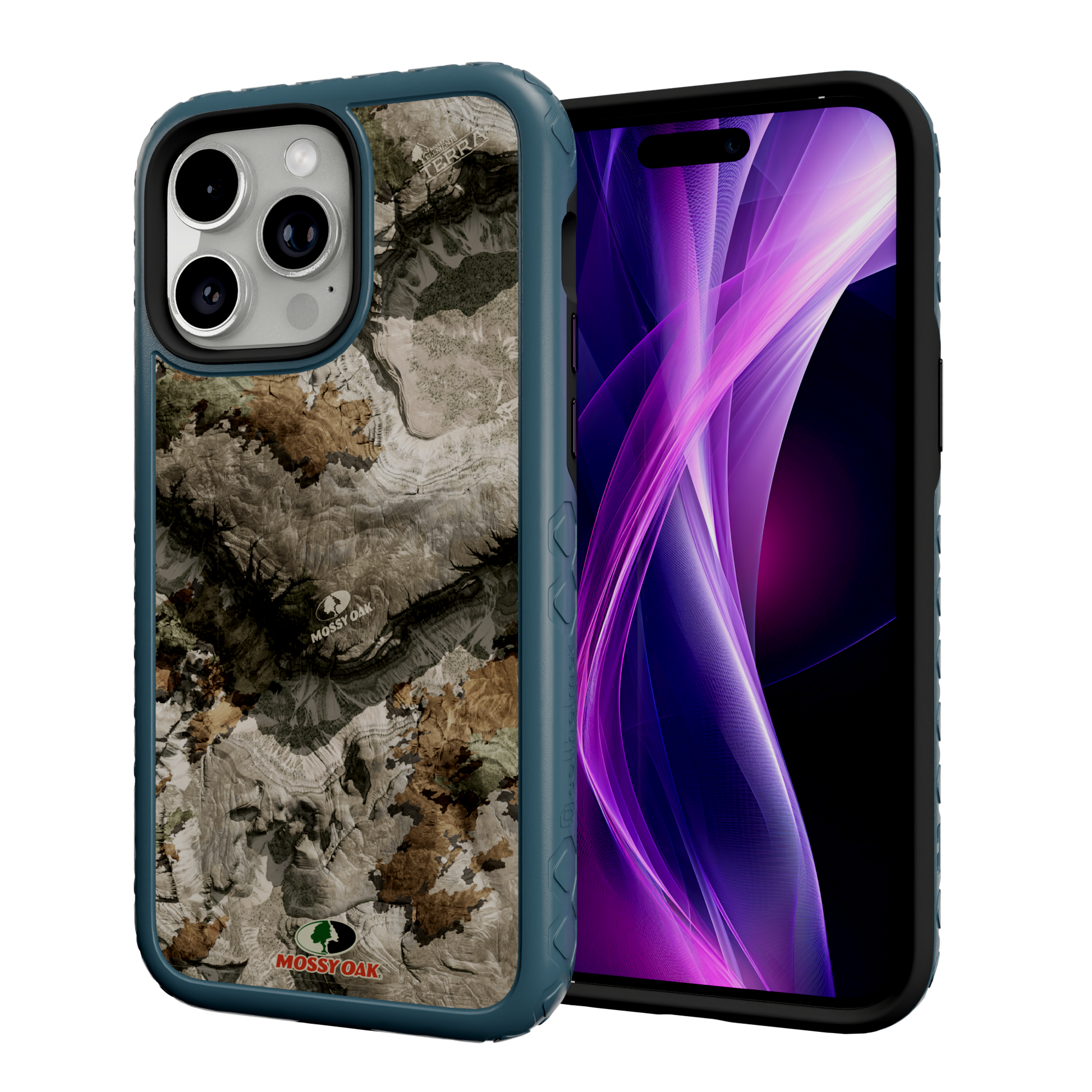 Mossy Oak MagSafe® Dual Layer Case for Apple iPhone 14 Pro Max - Terra Gila Deep Sea Blue