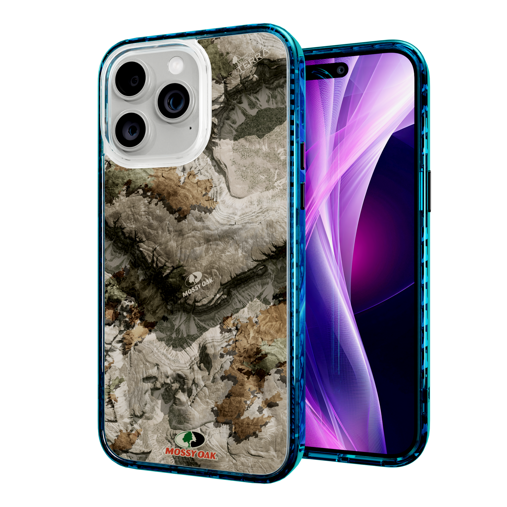 Mossy Oak MagSafe® Dual Layer Case for Apple iPhone 14 Pro Max - Terra Gila Deep Sea Blue