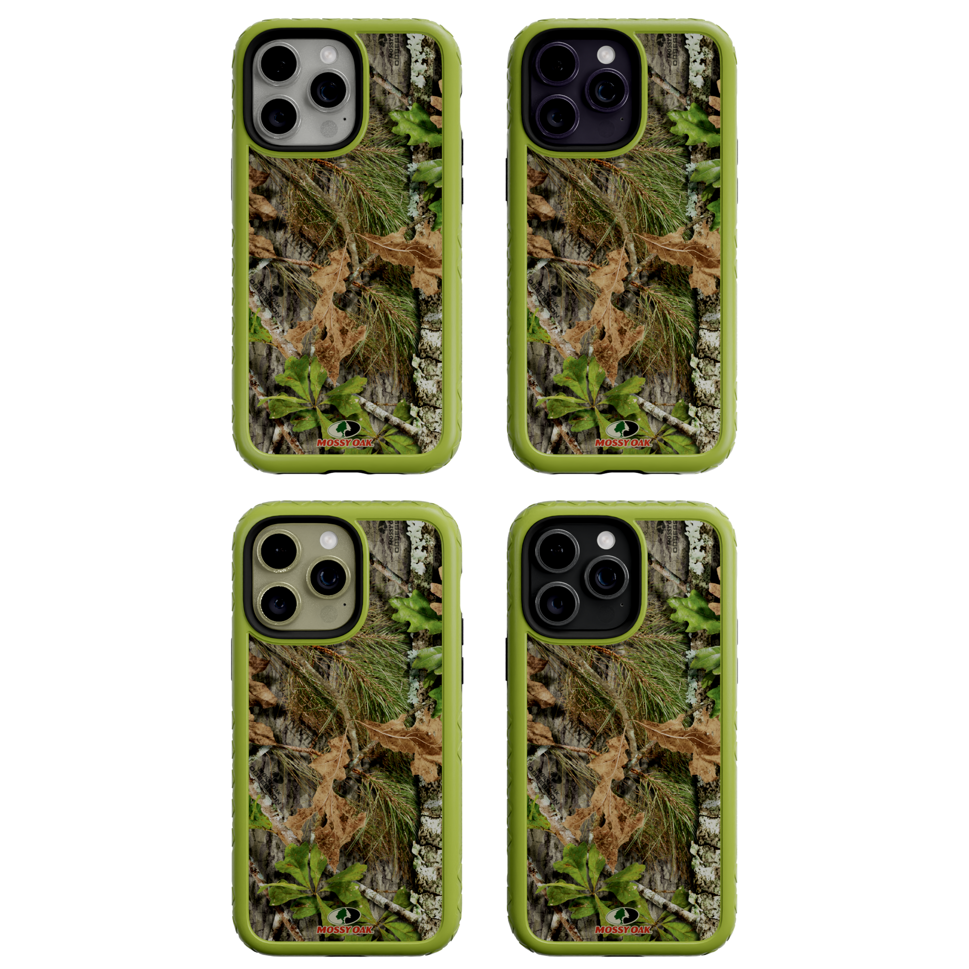 Mossy Oak | MagSafe Dual Layer Case for Apple iPhone 14 Pro Max | Obsession | Fortitude Series Electric Lime