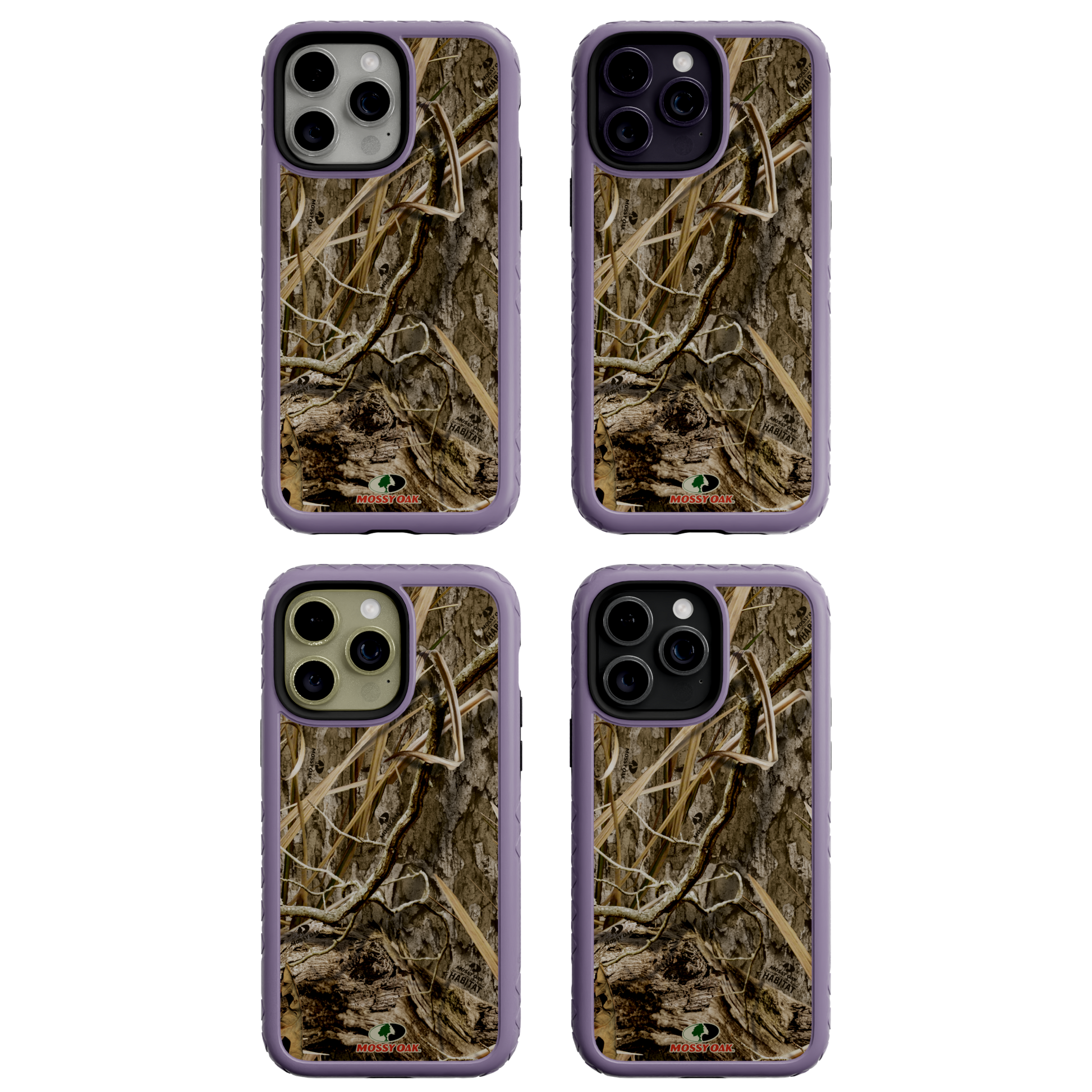 Mossy Oak Fortitude Series for Apple iPhone 14 Pro Max - Shadow Grass Lilac Blossom Purple