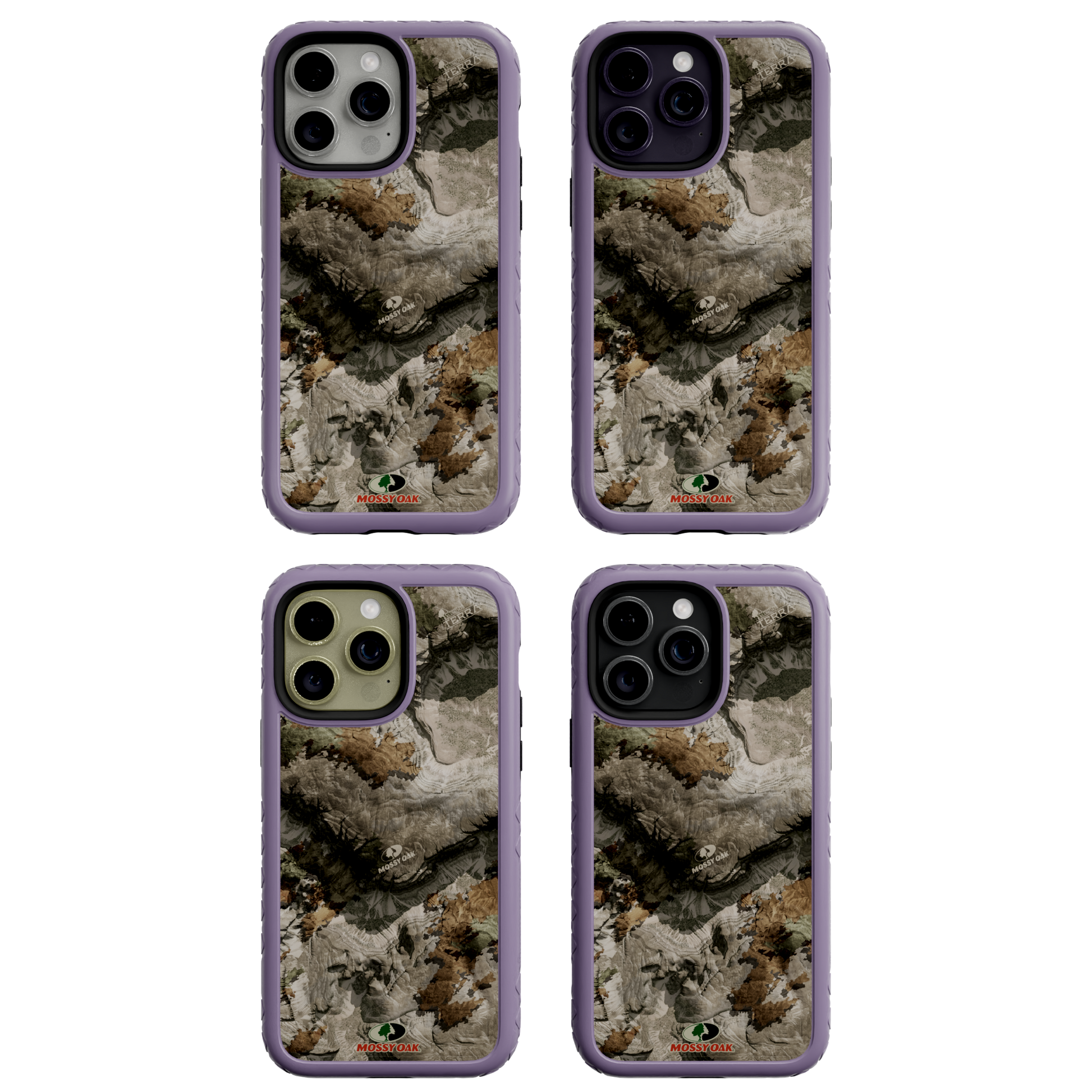 Mossy Oak MagSafe® Dual Layer Case for Apple iPhone 14 Pro Max - Terra Gila Lilac Blossom Purple