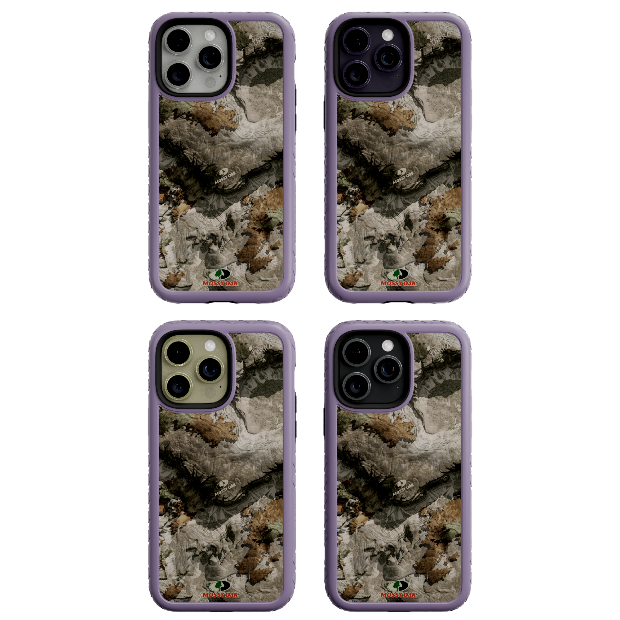 Mossy Oak MagSafe® Dual Layer Case for Apple iPhone 14 Pro Max - Terra Gila Lilac Blossom Purple