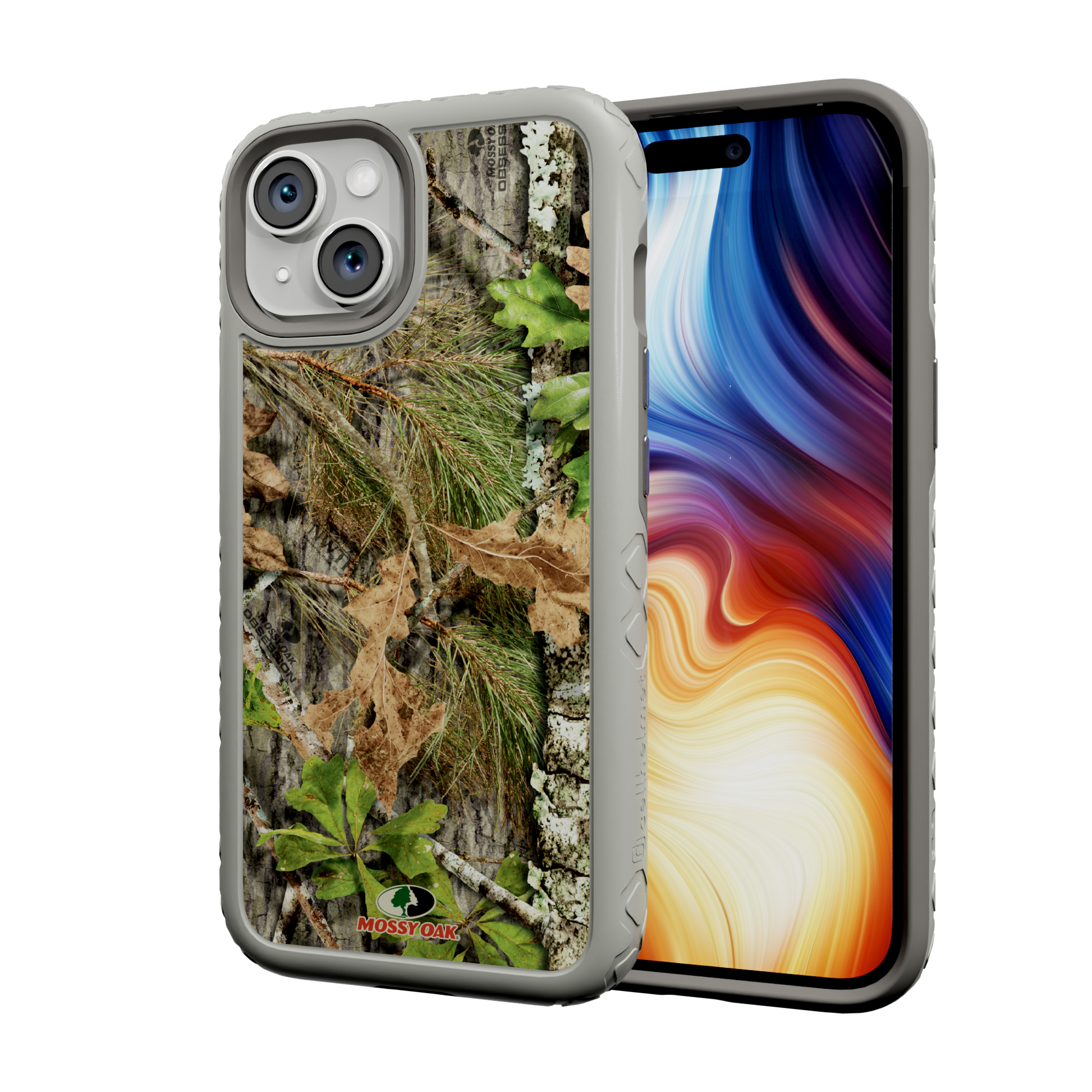 Mossy Oak |  Dual Layer Case for Apple iPhone 13 Mini | Obsession | Fortitude Series Gray