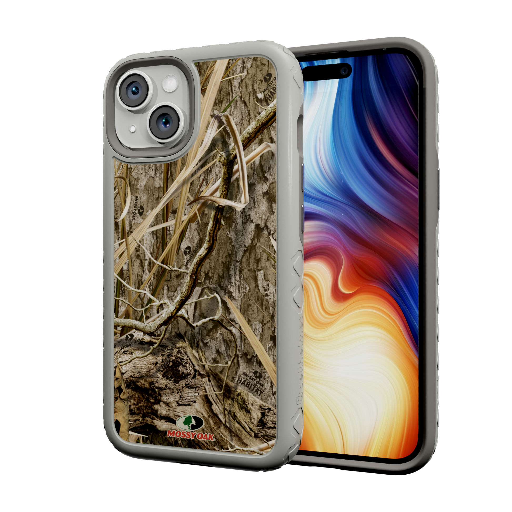 Mossy Oak Protective Case for Apple iPhone 13 Mini - Shadow Grass Gray