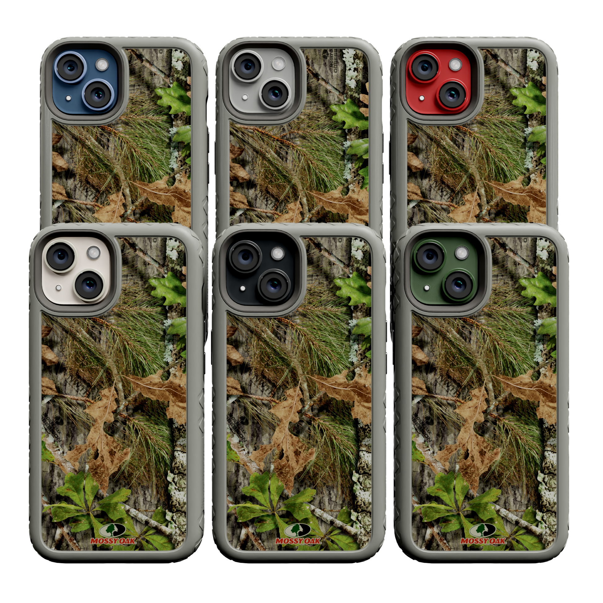 Mossy Oak | Dual Layer Case for Apple iPhone 13 | Obsession | Fortitude Series Gray
