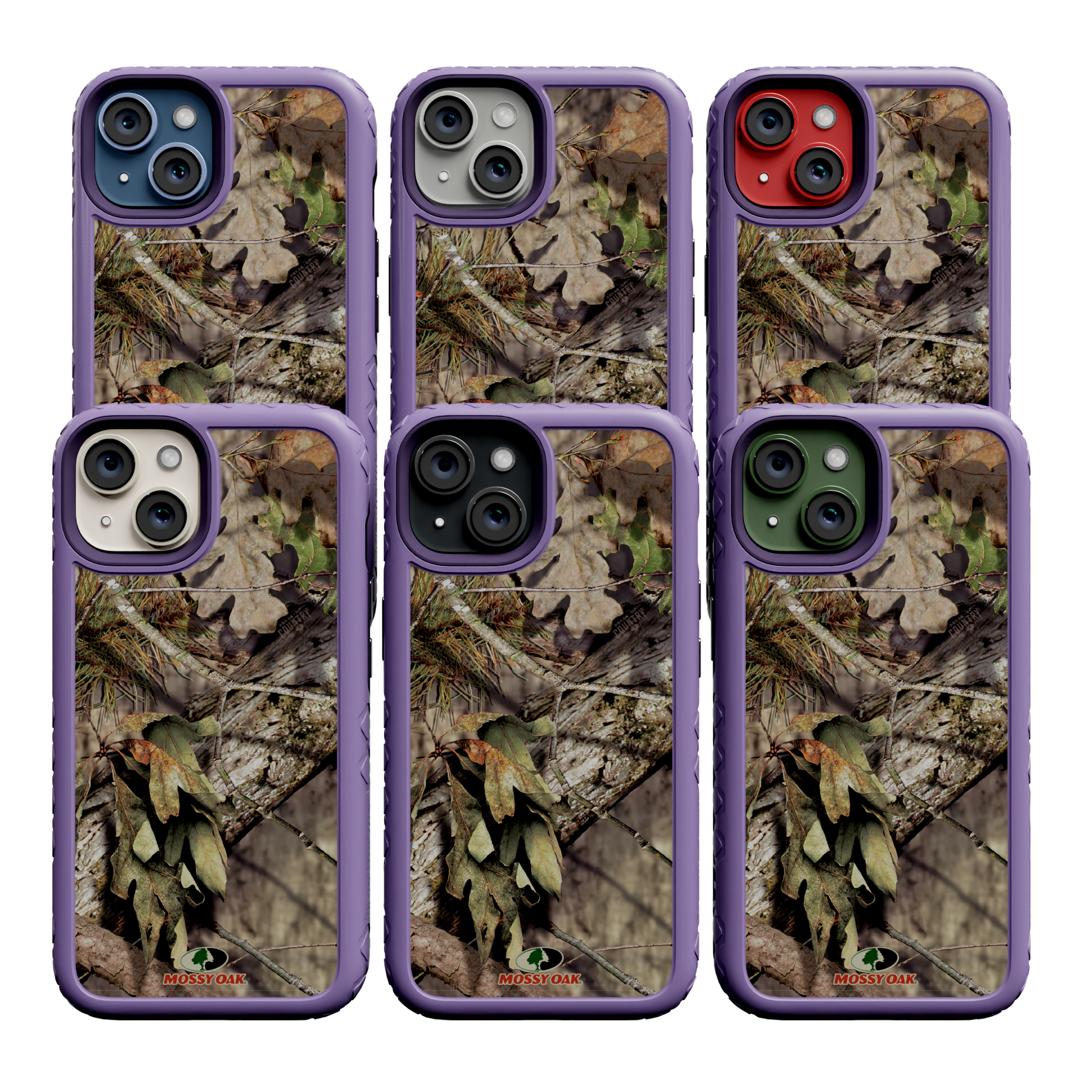 Mossy Oak Protective Case for Apple iPhone 13 - Breakup Country Lilac Blossom Purple