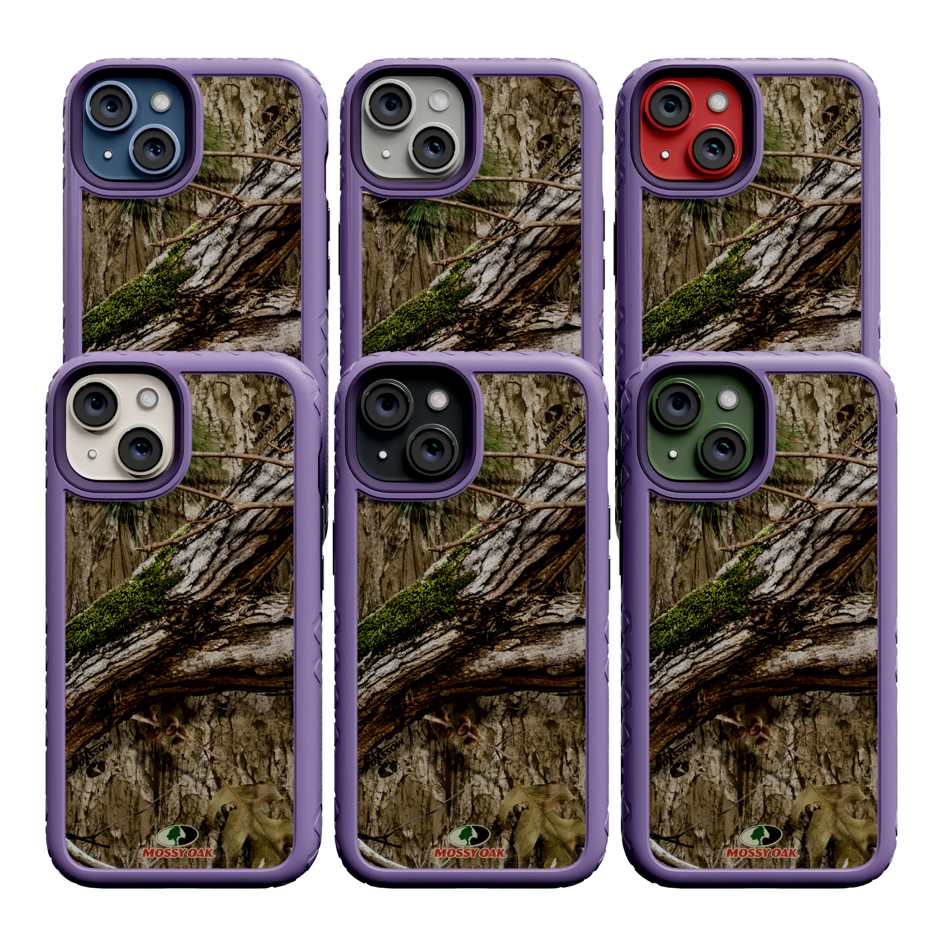 Mossy Oak Protective Case for Apple iPhone 13 - Country DNA Lilac Blossom Purple