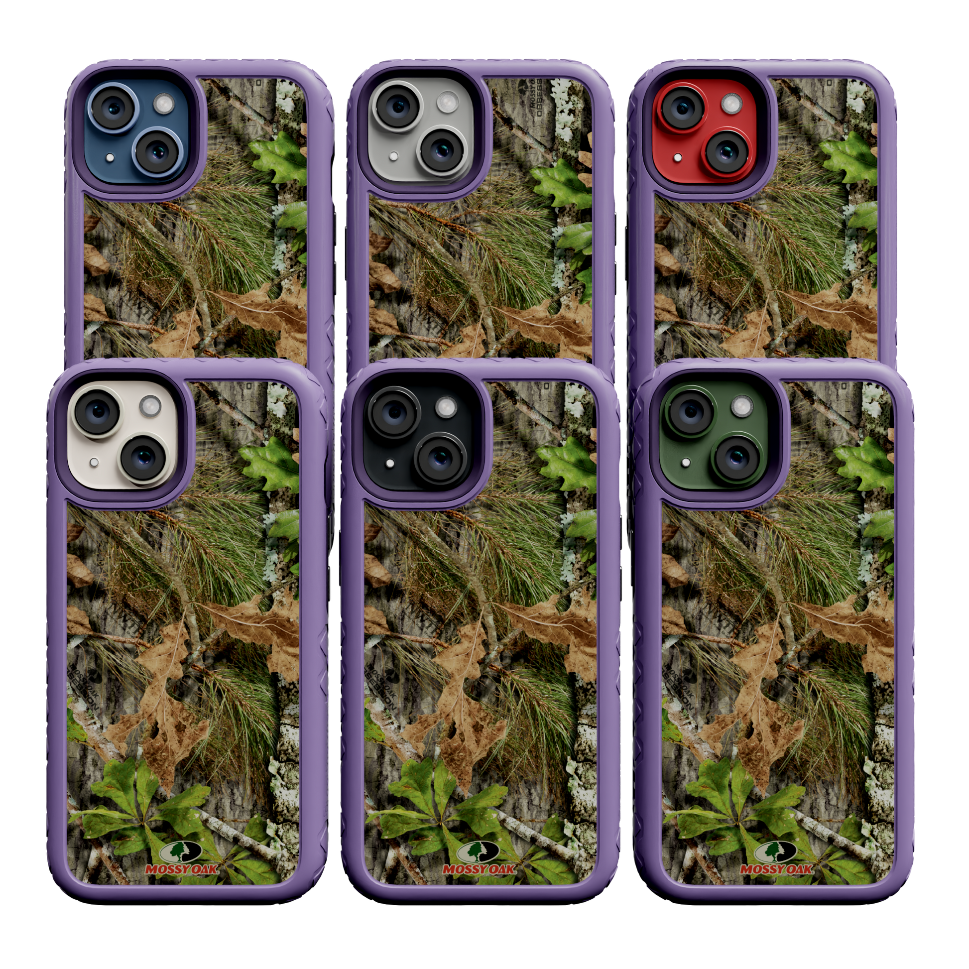 Mossy Oak | Dual Layer Case for Apple iPhone 13 | Obsession | Fortitude Series Lilac Blossom Purple