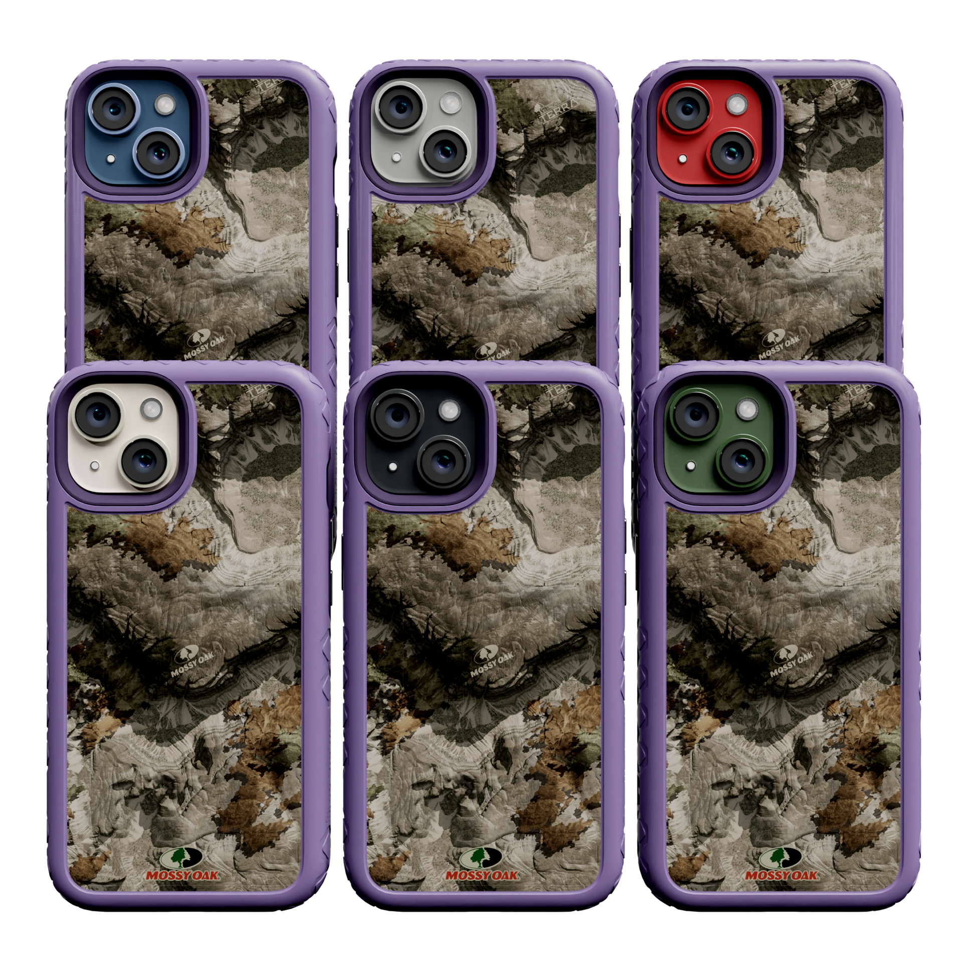 Mossy Oak Fortitude Series for Apple iPhone 13 - Terra Gila Lilac Blossom Purple