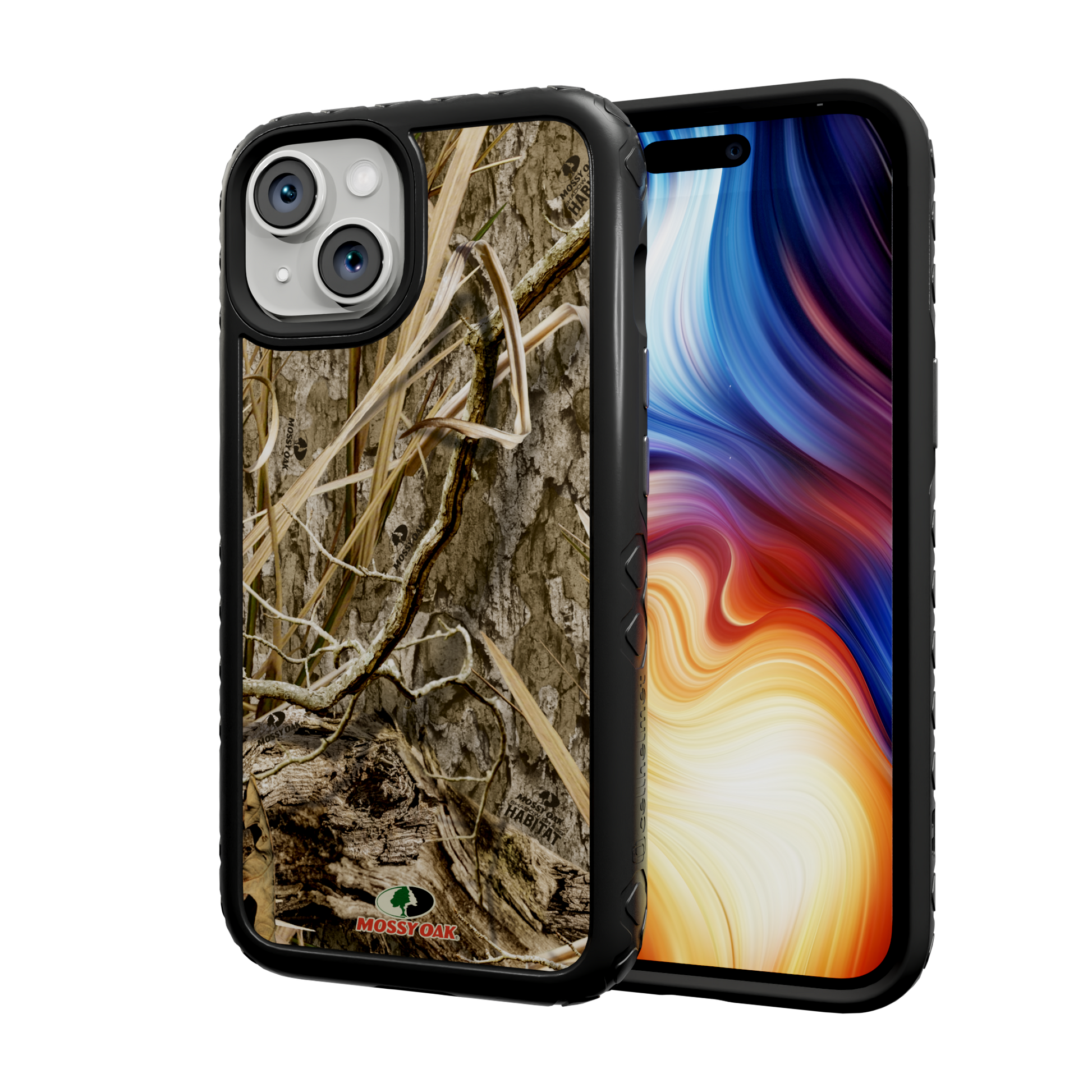 Mossy Oak Protective Case for Apple iPhone 13 - Shadow Grass Onyx Black