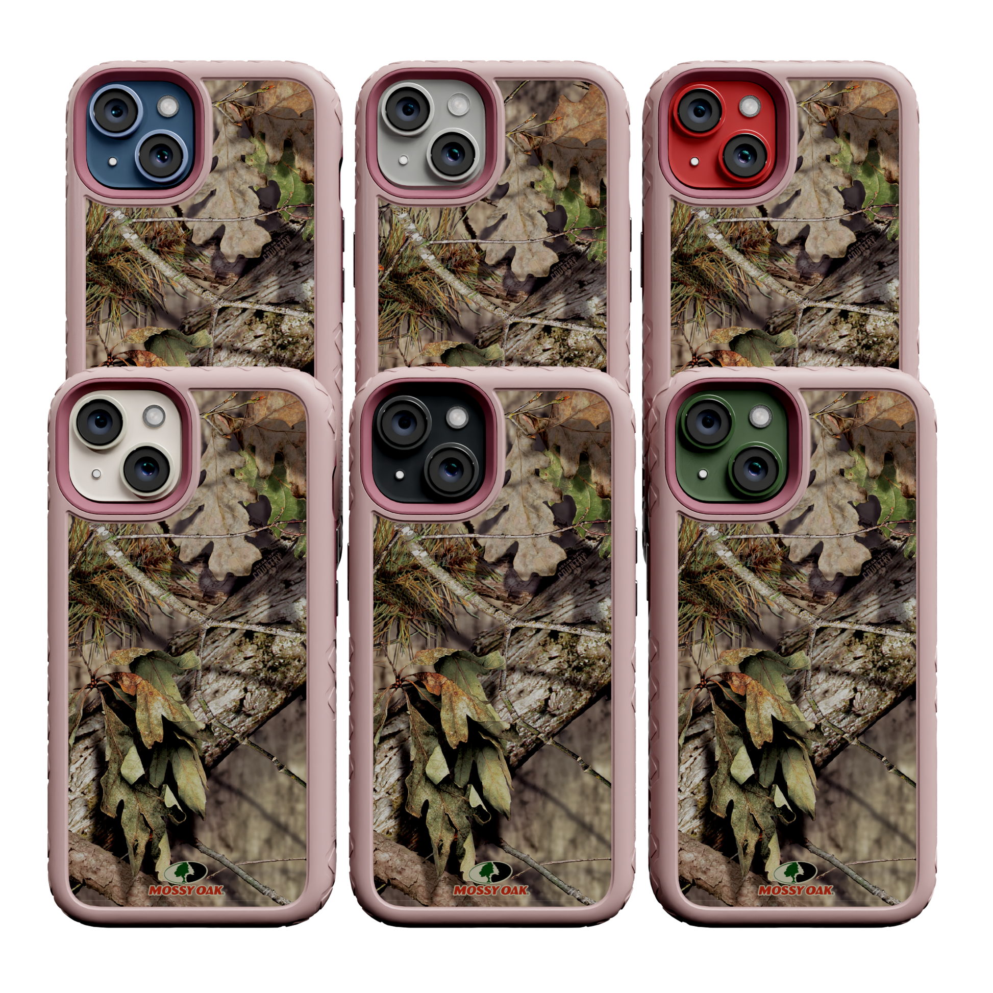 Mossy Oak Protective Case for Apple iPhone 13 - Breakup Country Pink Magnolia