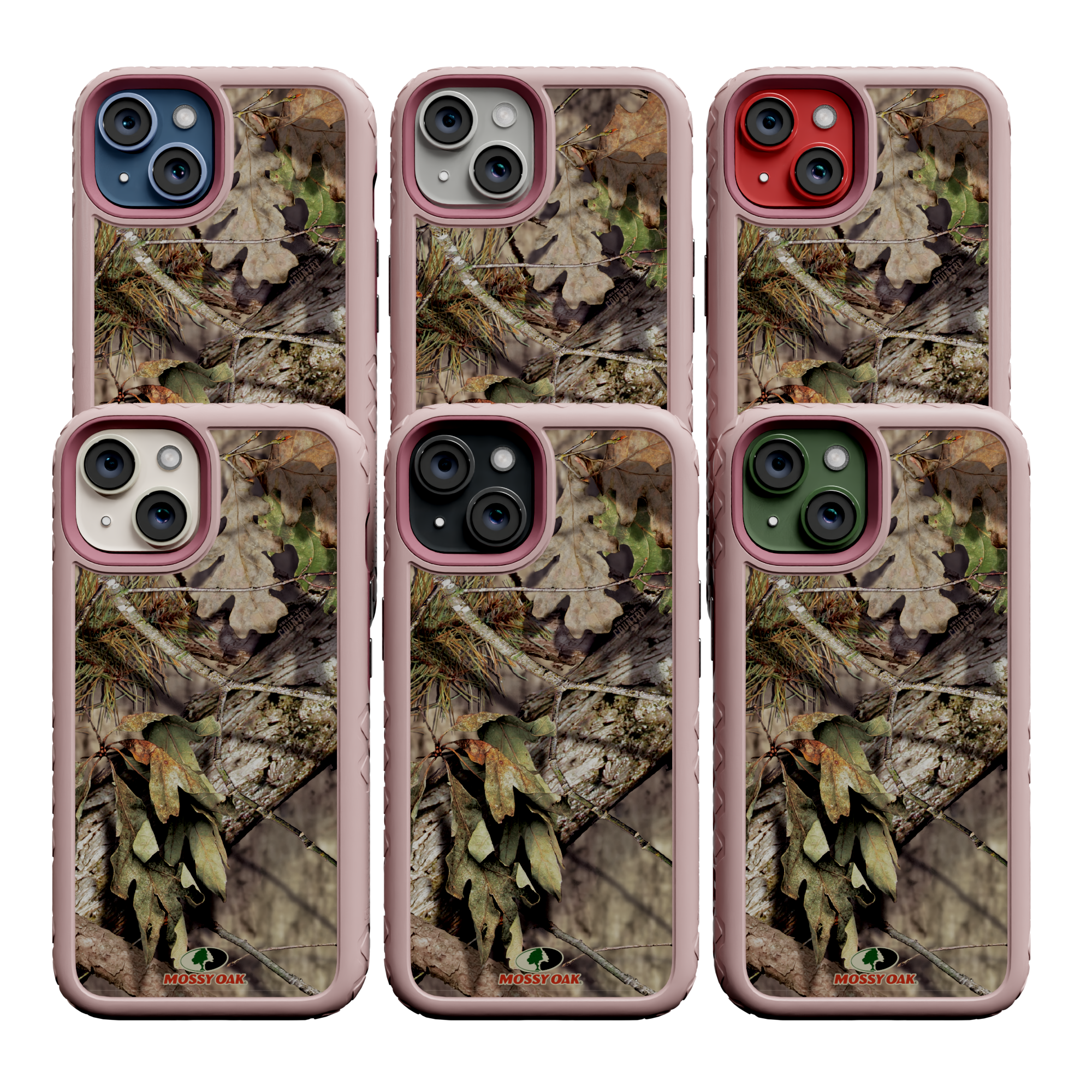 Mossy Oak Protective Case for Apple iPhone 13 - Breakup Country Pink Magnolia