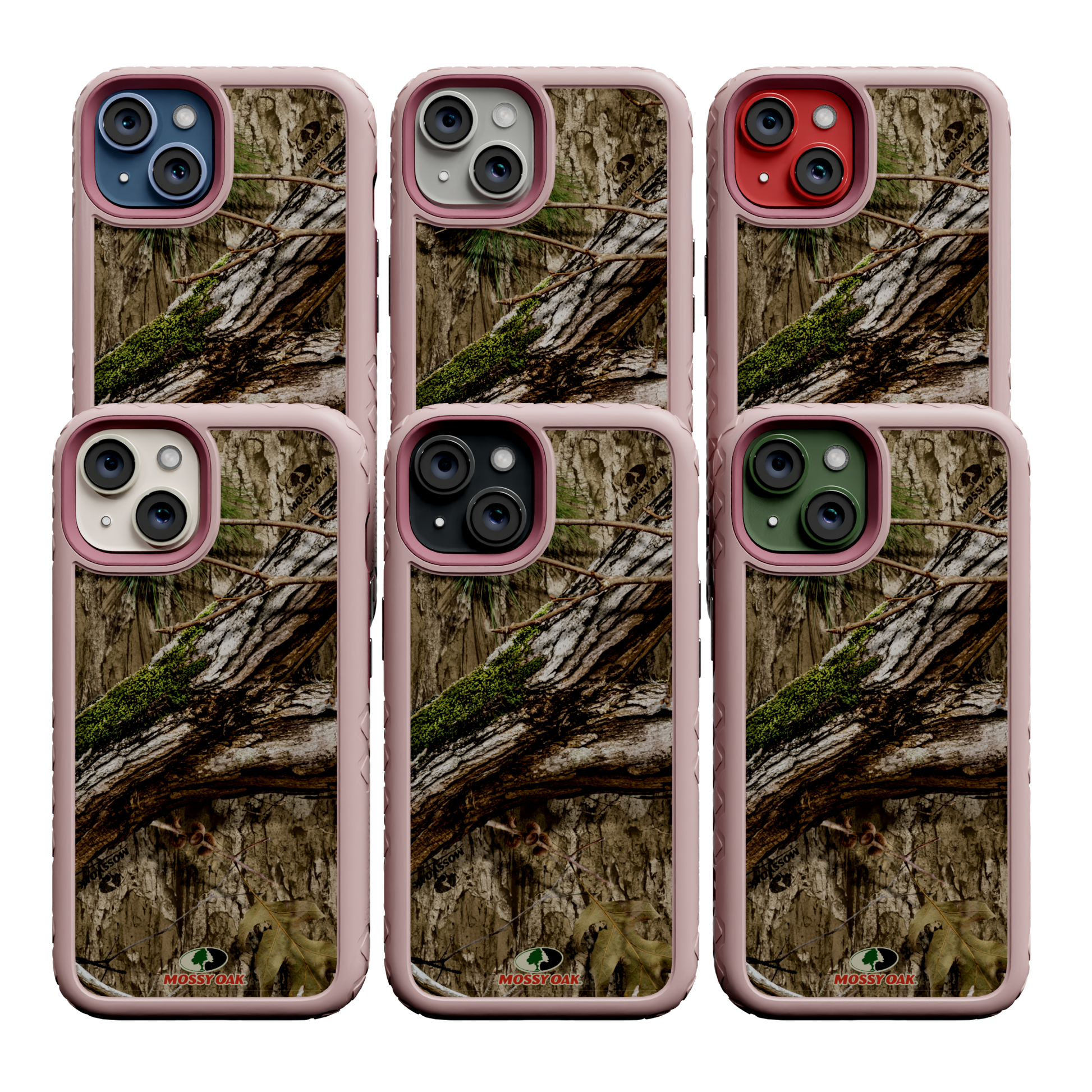 Mossy Oak Protective Case for Apple iPhone 13 - Country DNA Pink Magnolia
