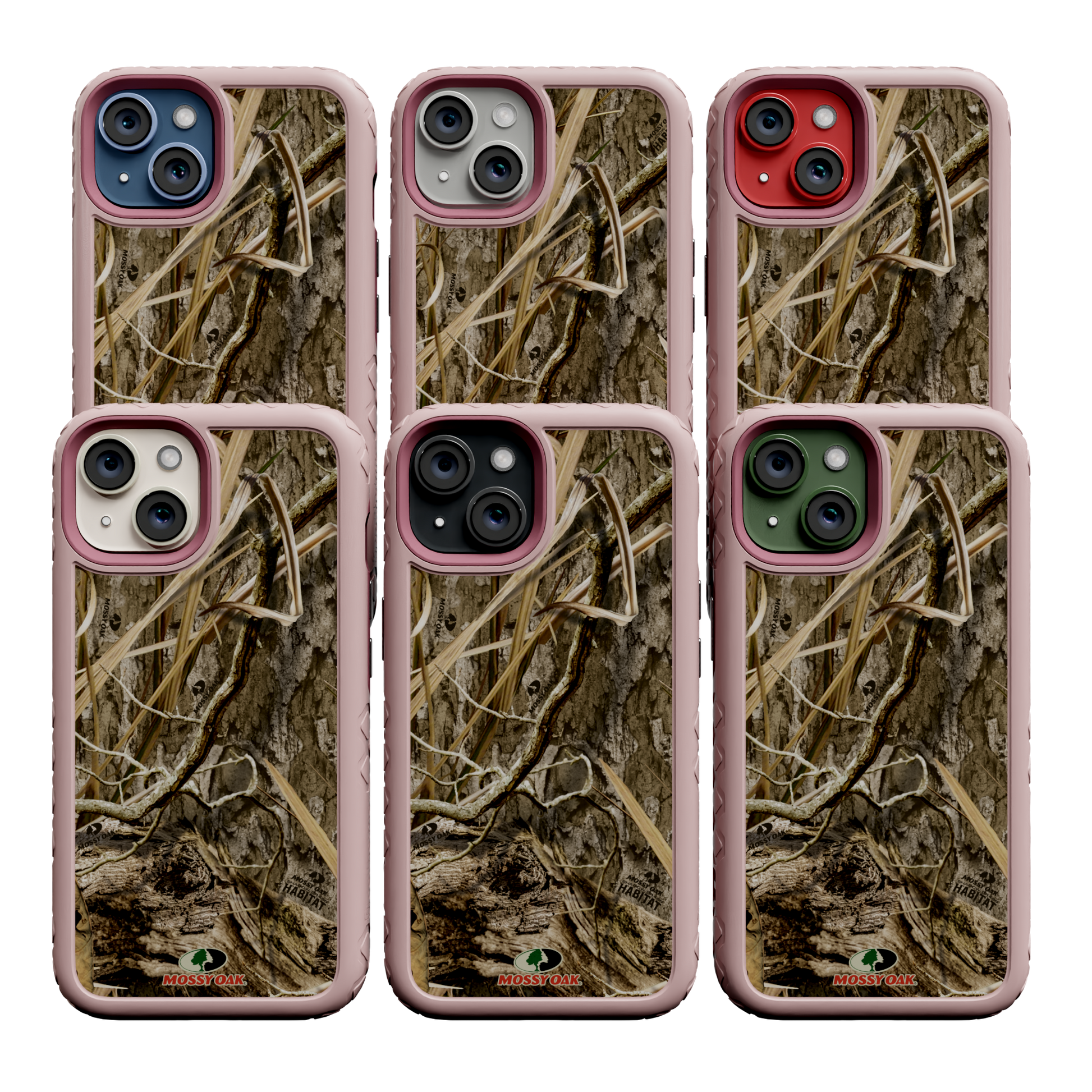 Mossy Oak Protective Case for Apple iPhone 13 - Shadow Grass Pink Magnolia