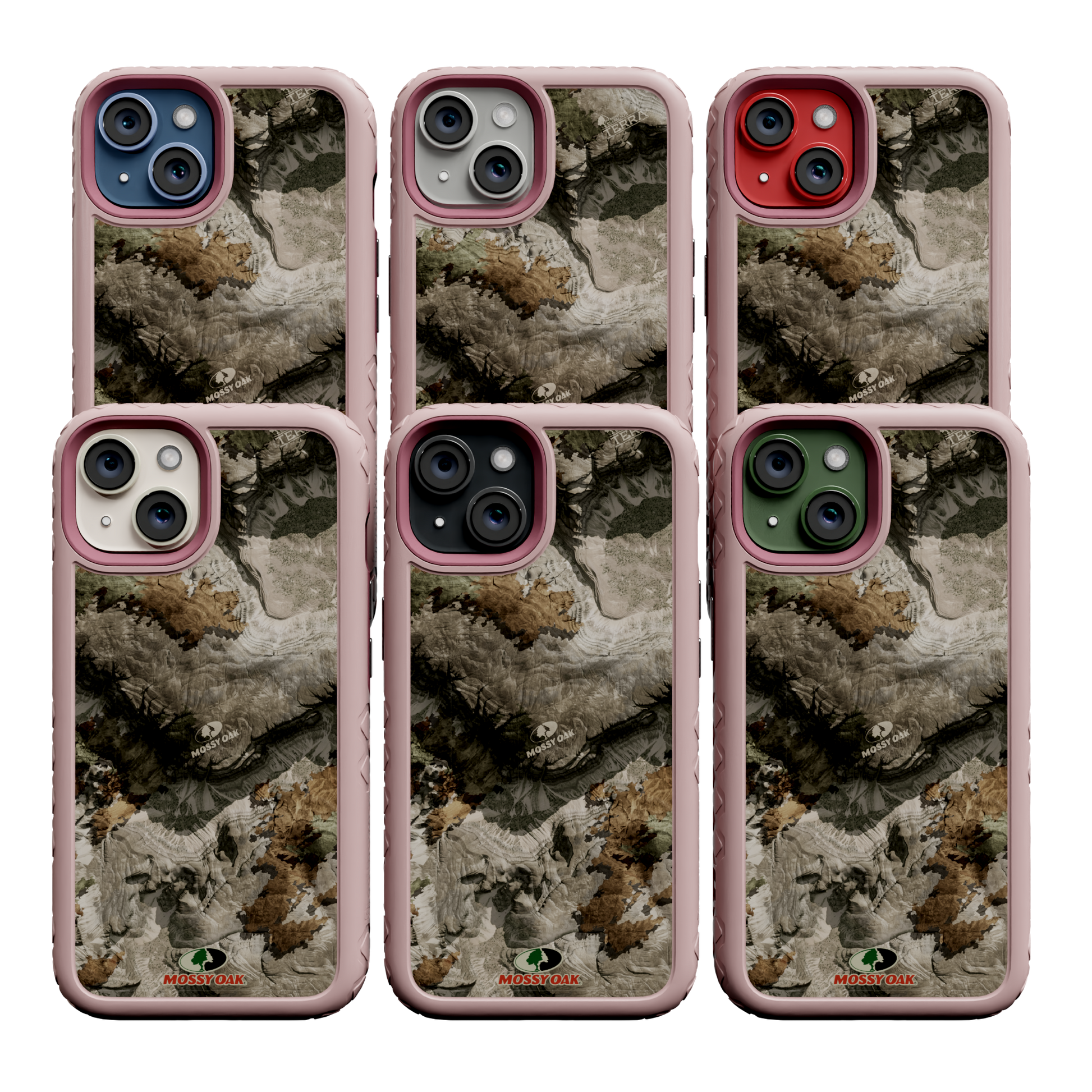 Mossy Oak Fortitude Series for Apple iPhone 13 - Terra Gila Pink Magnolia