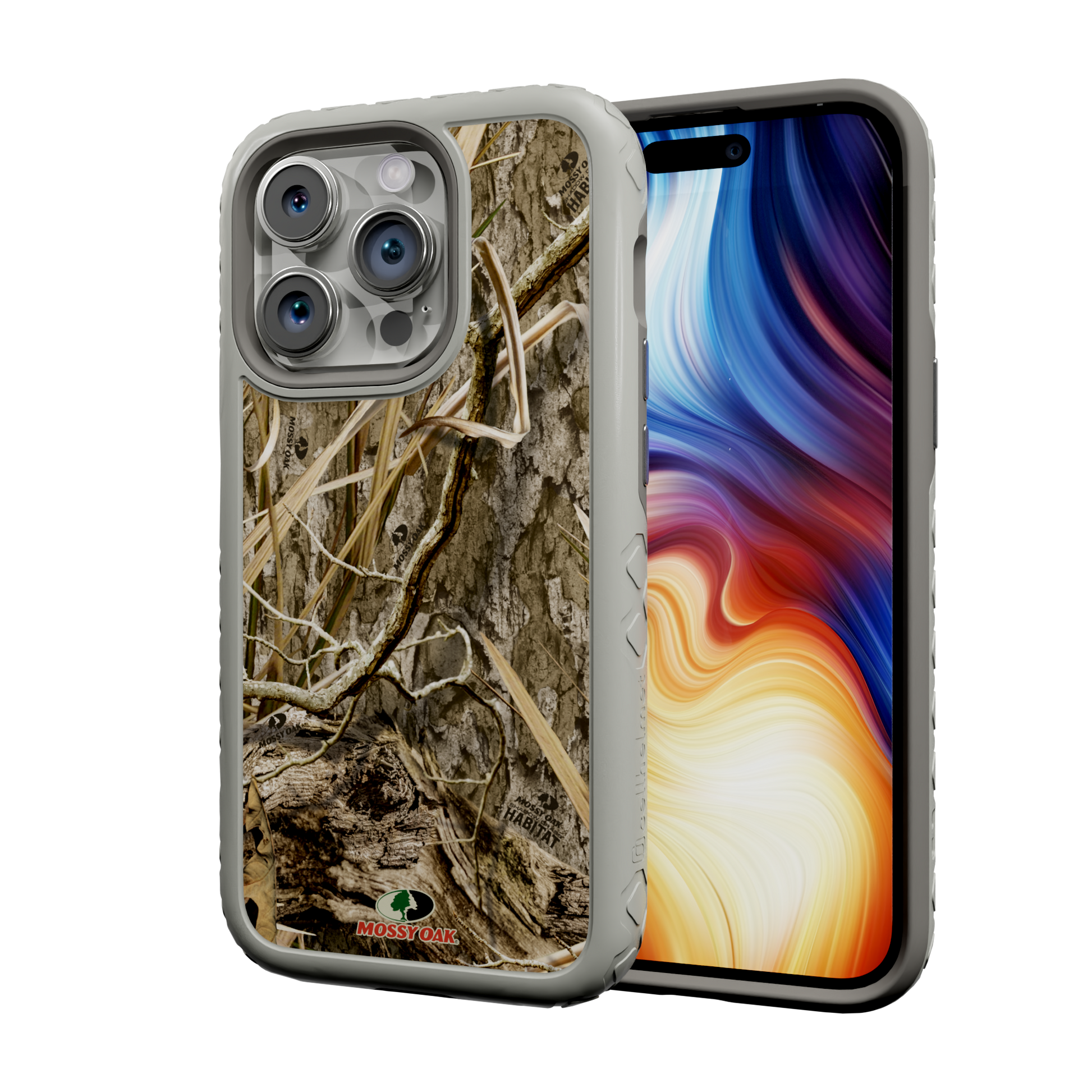 Mossy Oak Protective Case for Apple iPhone 13 Pro - Shadow Grass Gray