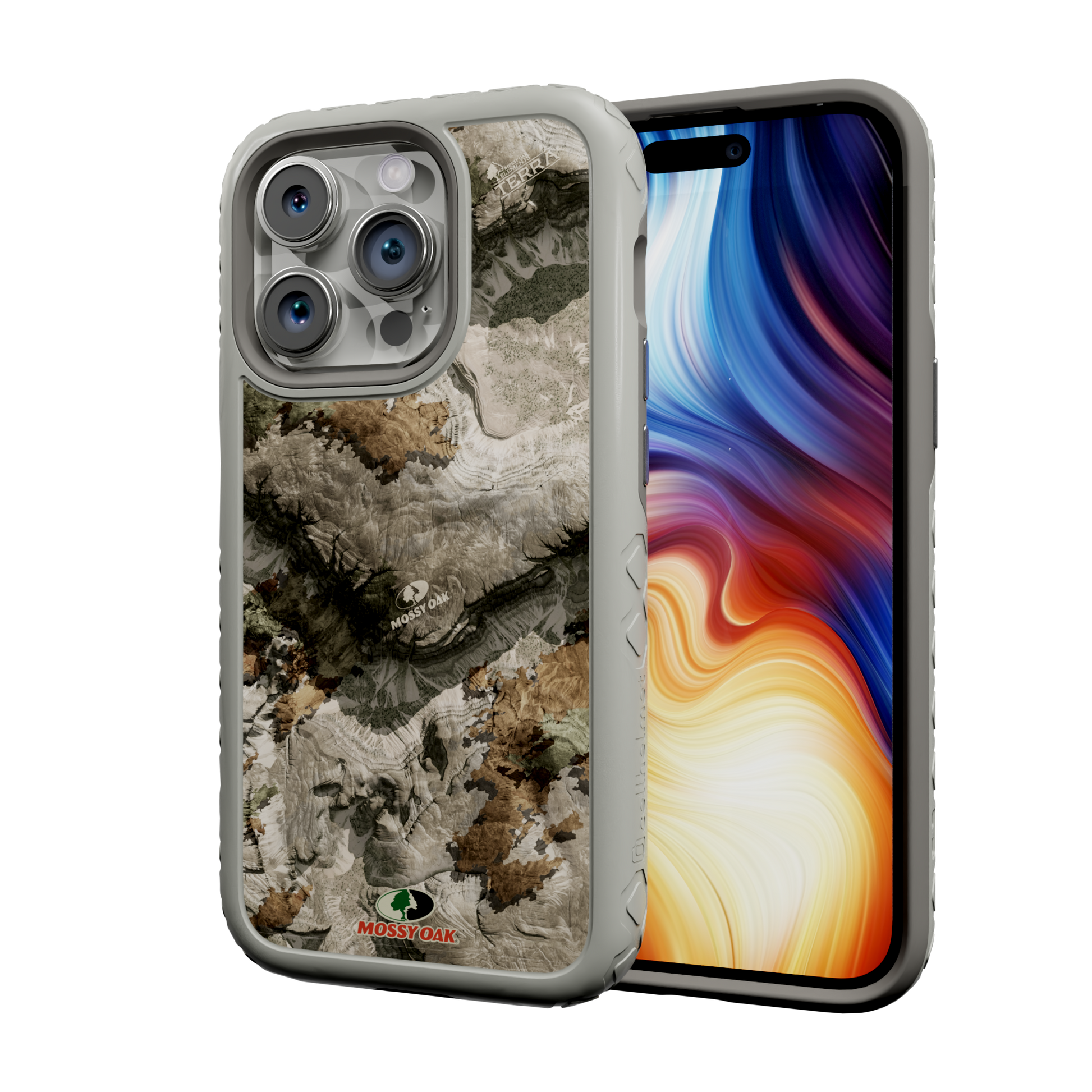 Mossy Oak Protective Case for Apple iPhone 13 Pro - Terra Gila Gray