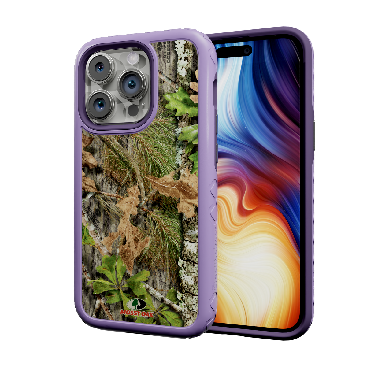 Mossy Oak | MagSafe Dual Layer Case for Apple iPhone 13 Pro | Obsession | Fortitude Series Lilac Blossom Purple