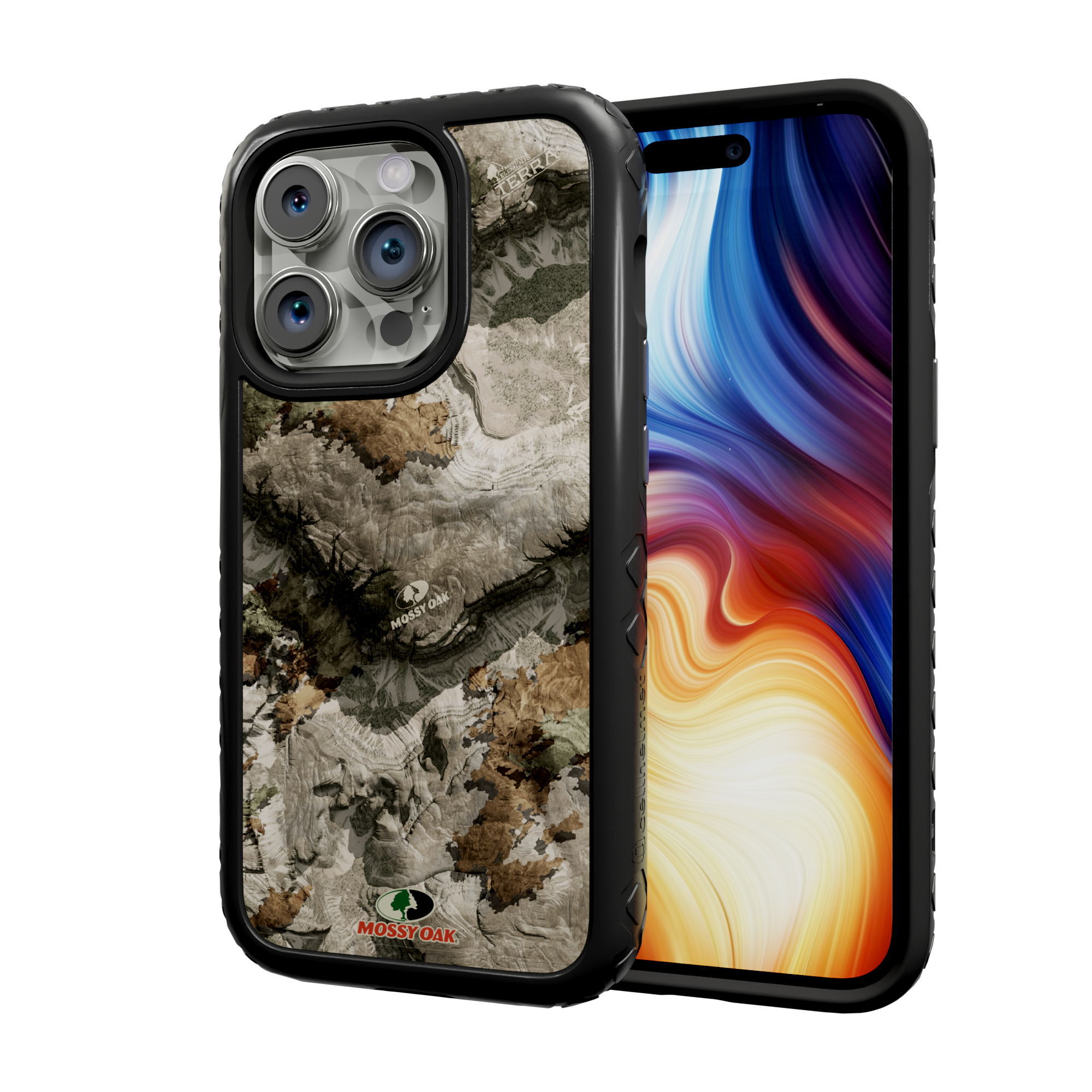 Mossy Oak Protective Case for Apple iPhone 13 Pro - Terra Gila Onyx Black