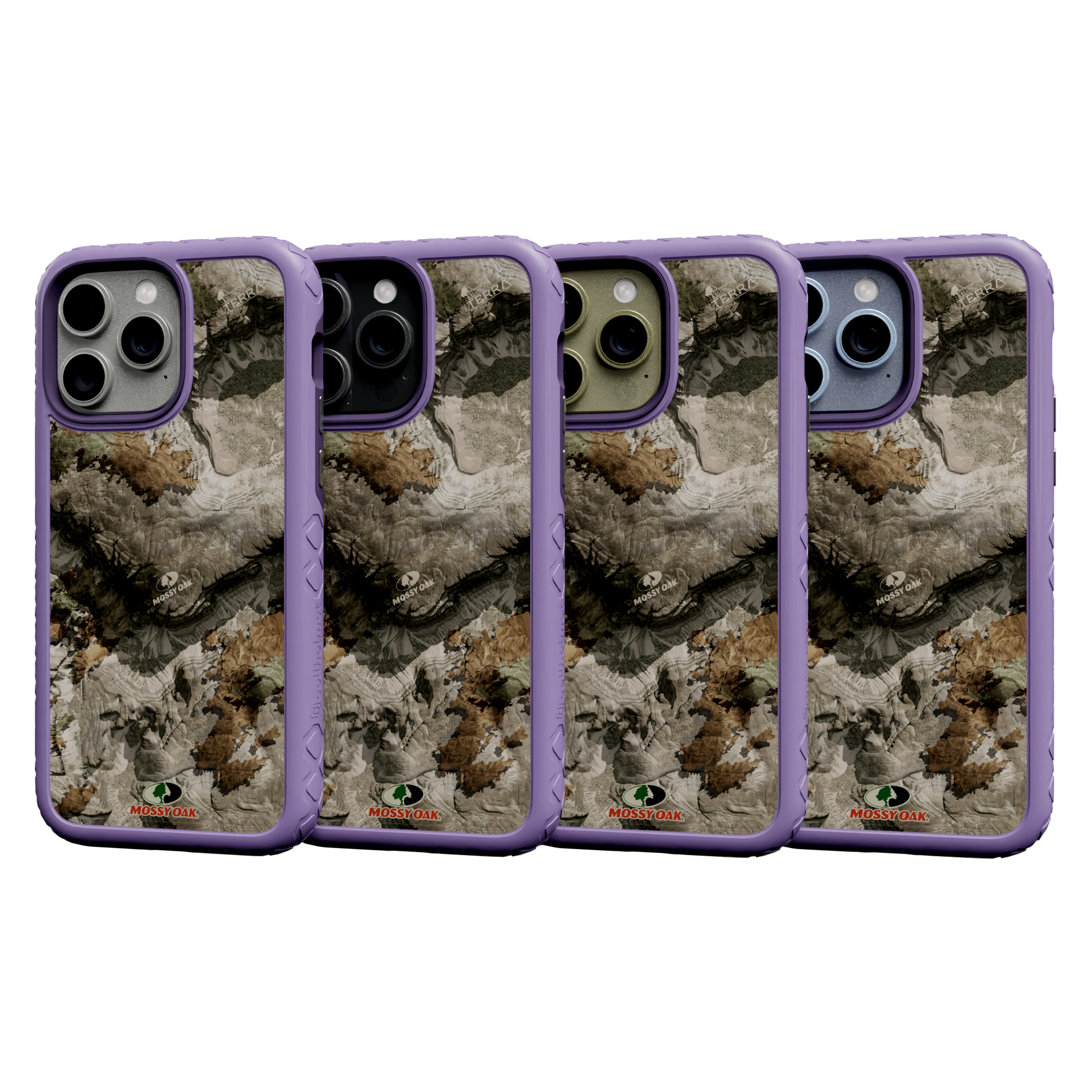 Mossy Oak Protective Case for Apple iPhone 13 Pro Max - Terra Gila Lilac Blossom Purple
