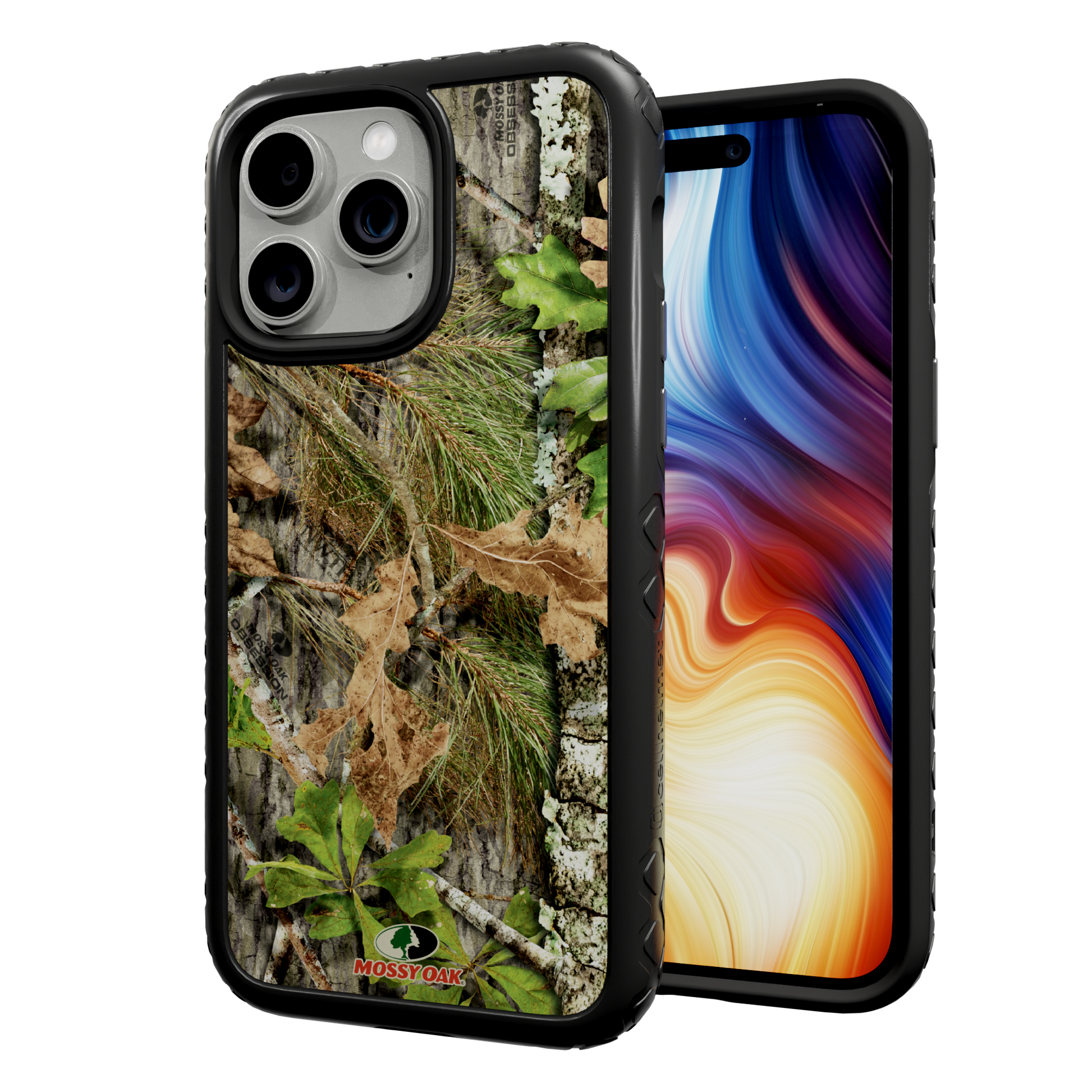 Mossy Oak | Dual Layer Case for Apple iPhone 13 Pro Max | Obsession | Fortitude Series Onyx Black