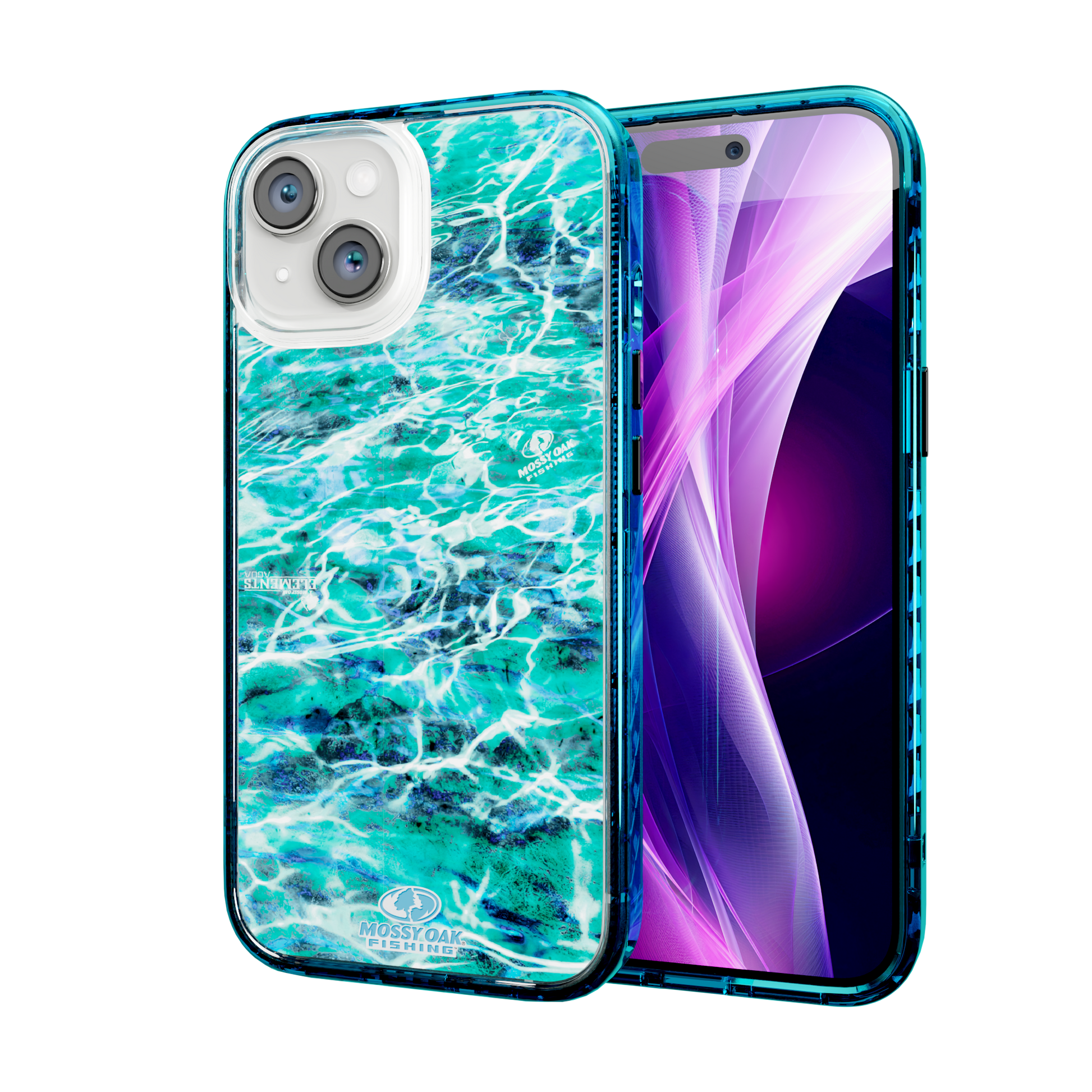 Mossy Oak Magnitude Series for Apple iPhone 14  - Agua Seafoam Deep Sea Blue