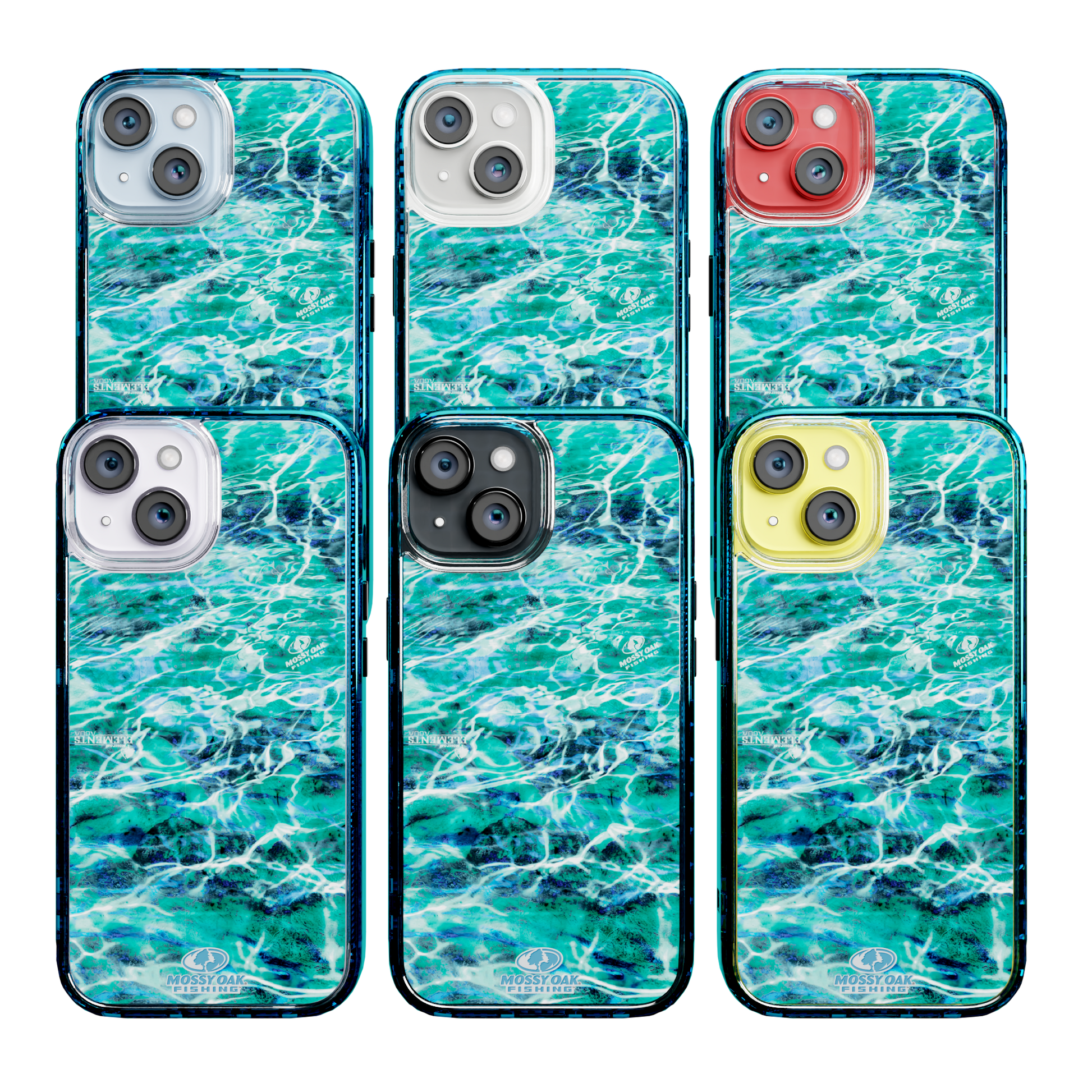 Mossy Oak Magnitude Series for Apple iPhone 14  - Agua Seafoam Deep Sea Blue
