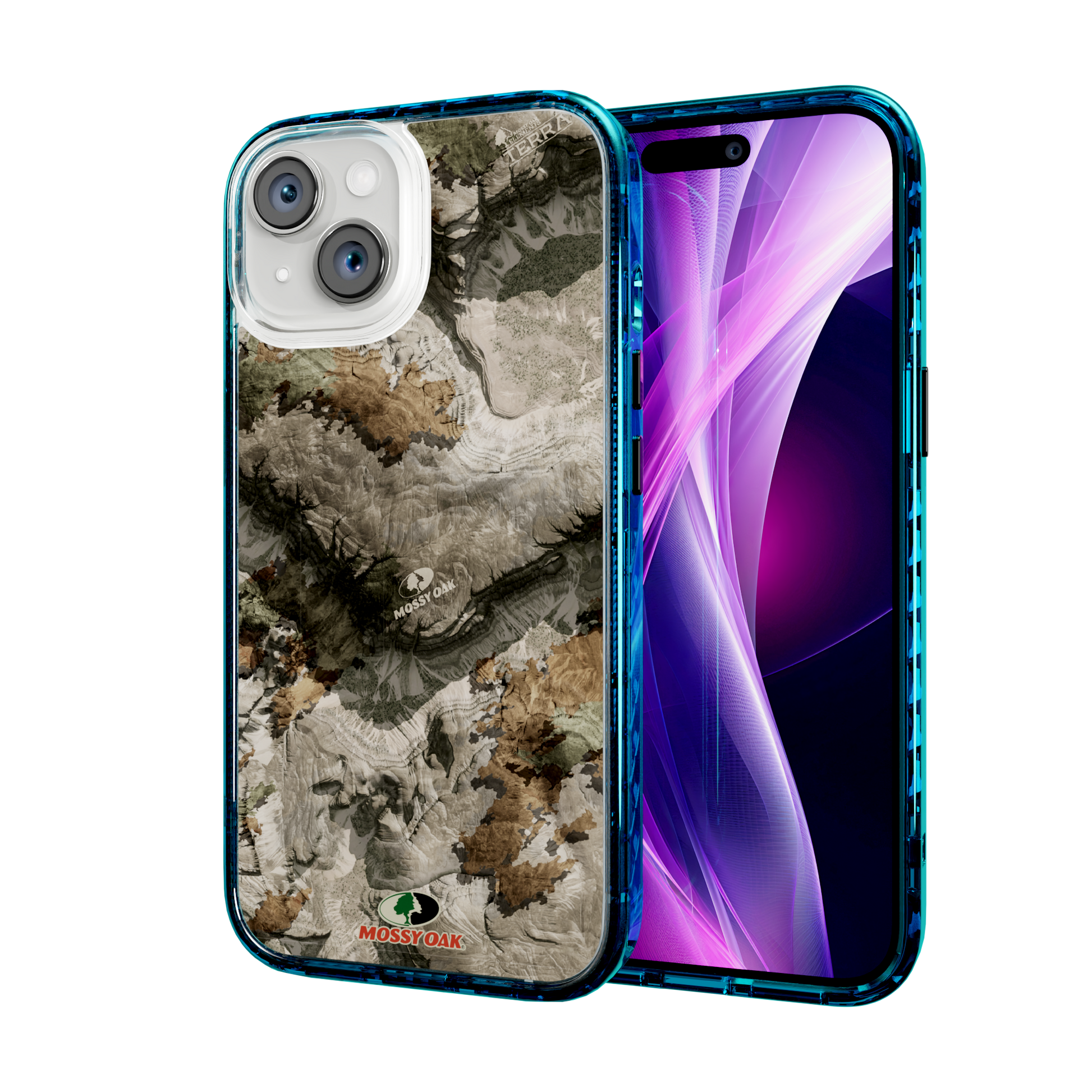 Mossy Oak Magnitude Series for Apple iPhone 14  - Terra Gila Deep Sea Blue
