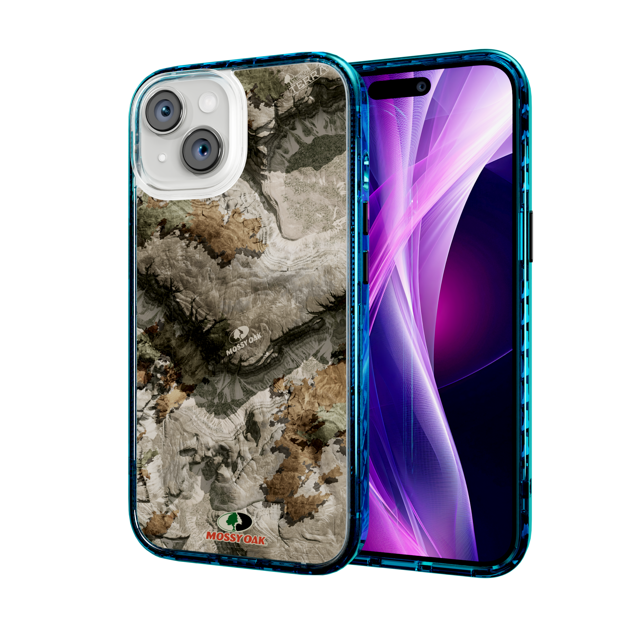 Mossy Oak Magnitude Series for Apple iPhone 14  - Terra Gila Deep Sea Blue