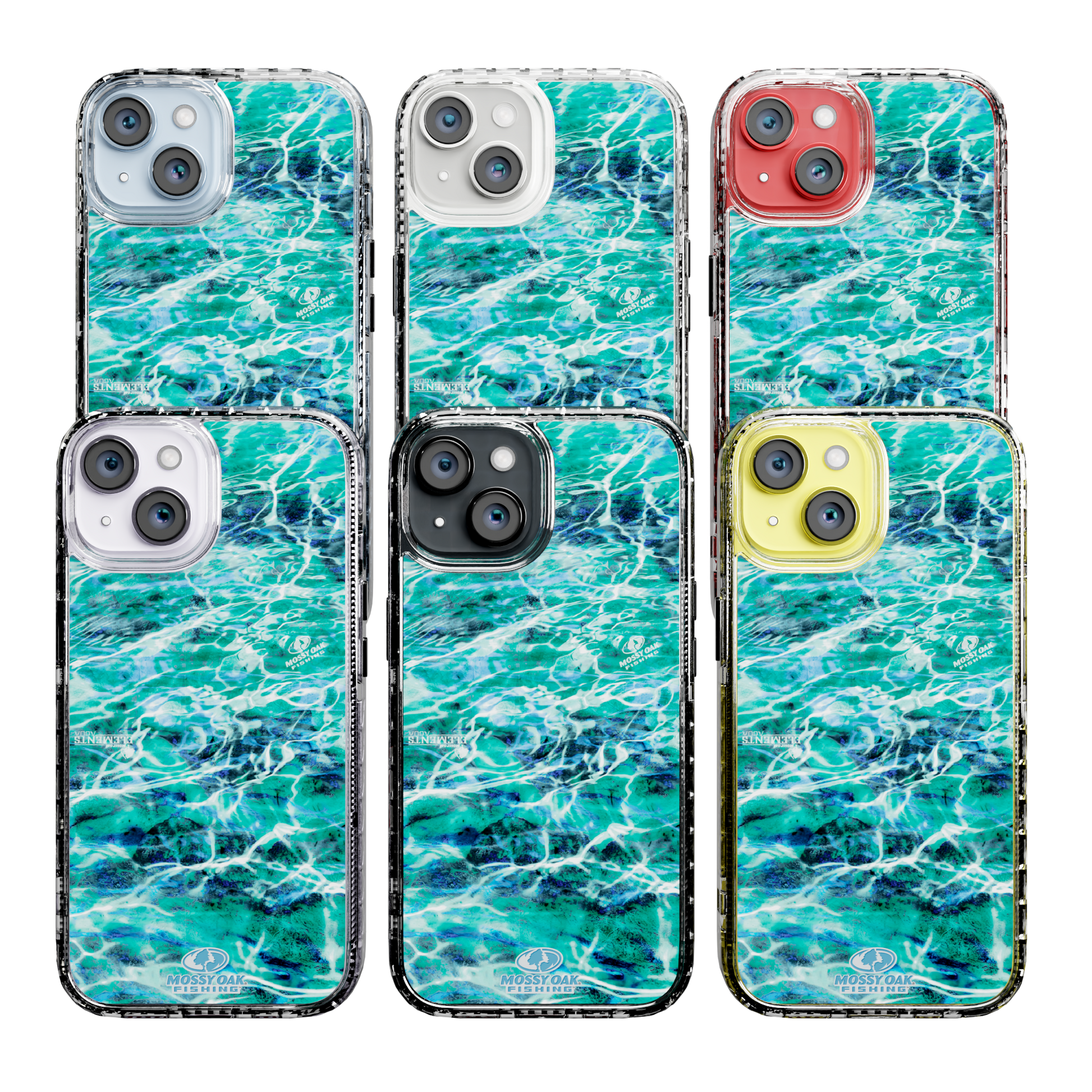 Mossy Oak Magnitude Series for Apple iPhone 14  - Agua Seafoam Crystal Clear
