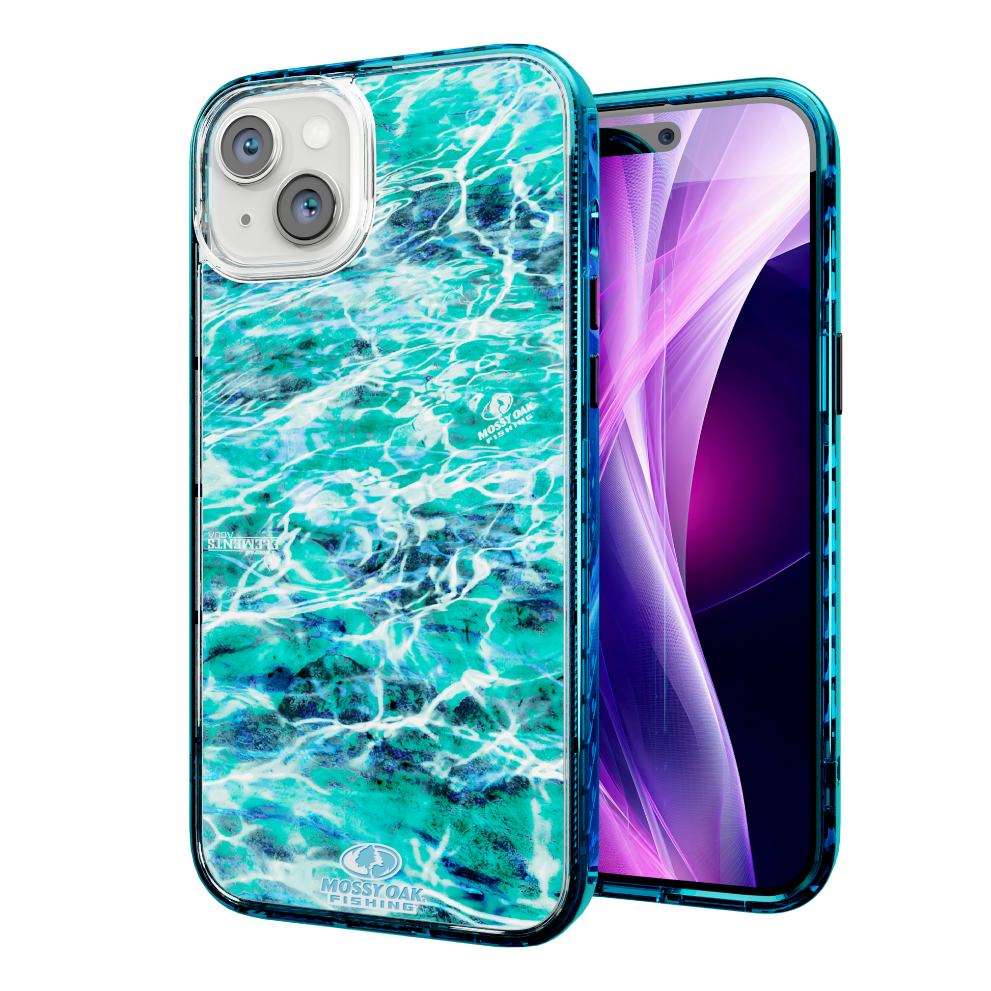 Mossy Oak Magnitude Series for Apple iPhone 14 Plus  - Agua Seafoam Deep Sea Blue