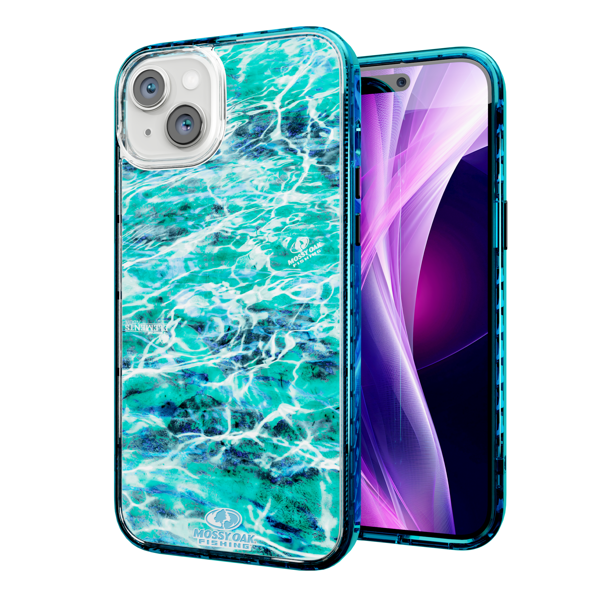 Mossy Oak Magnitude Series for Apple iPhone 14 Plus  - Agua Seafoam Deep Sea Blue