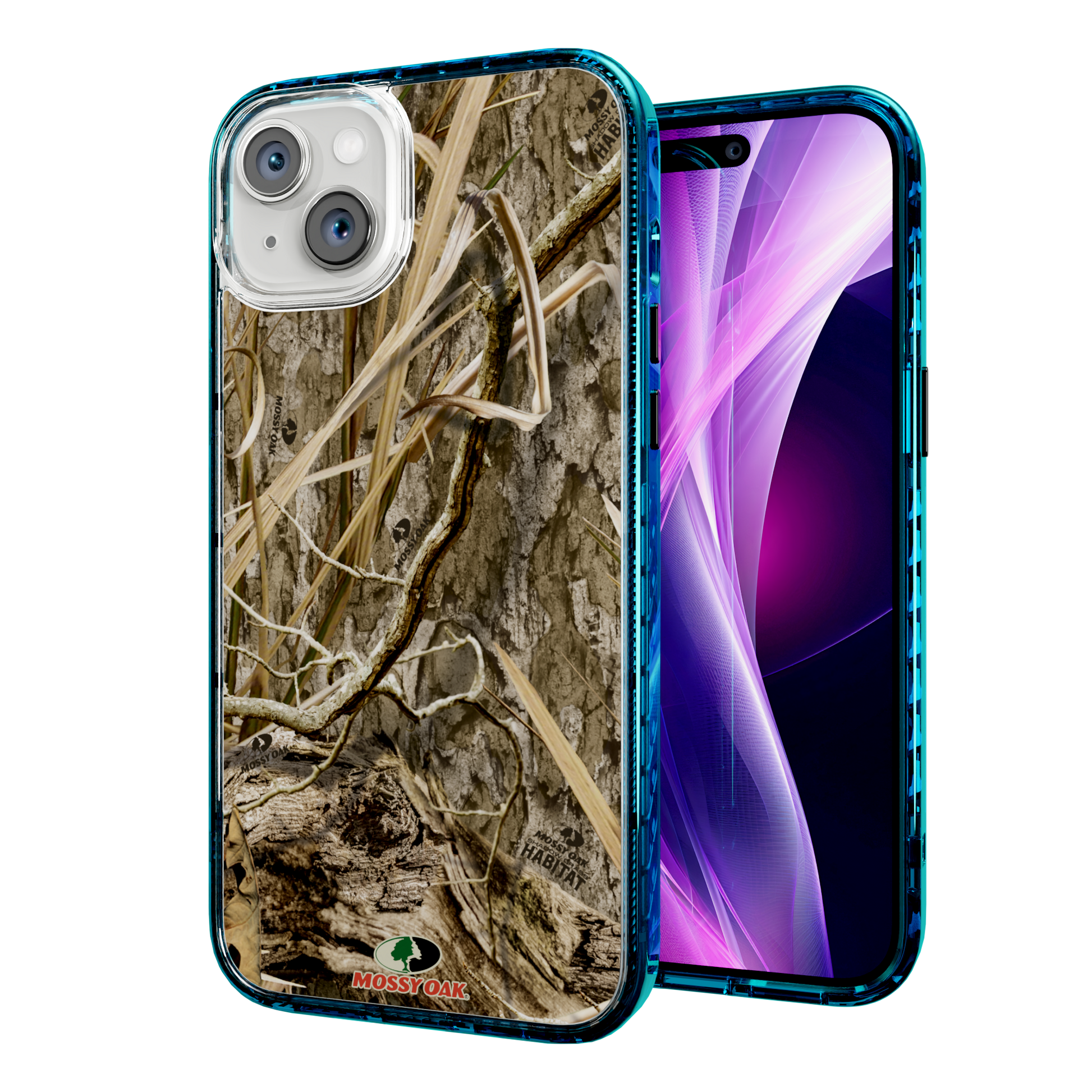 Mossy Oak Magnitude Series for Apple iPhone 14 Plus  - Shadow Grass Deep Sea Blue