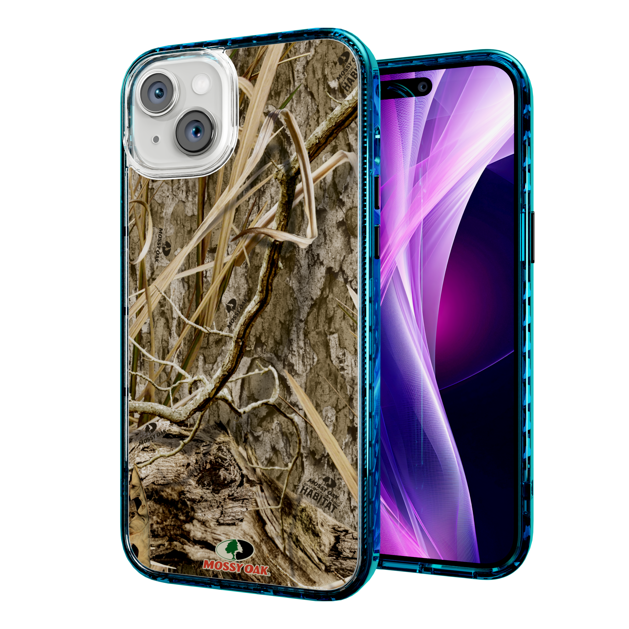 Mossy Oak Magnitude Series for Apple iPhone 14 Plus  - Shadow Grass Deep Sea Blue
