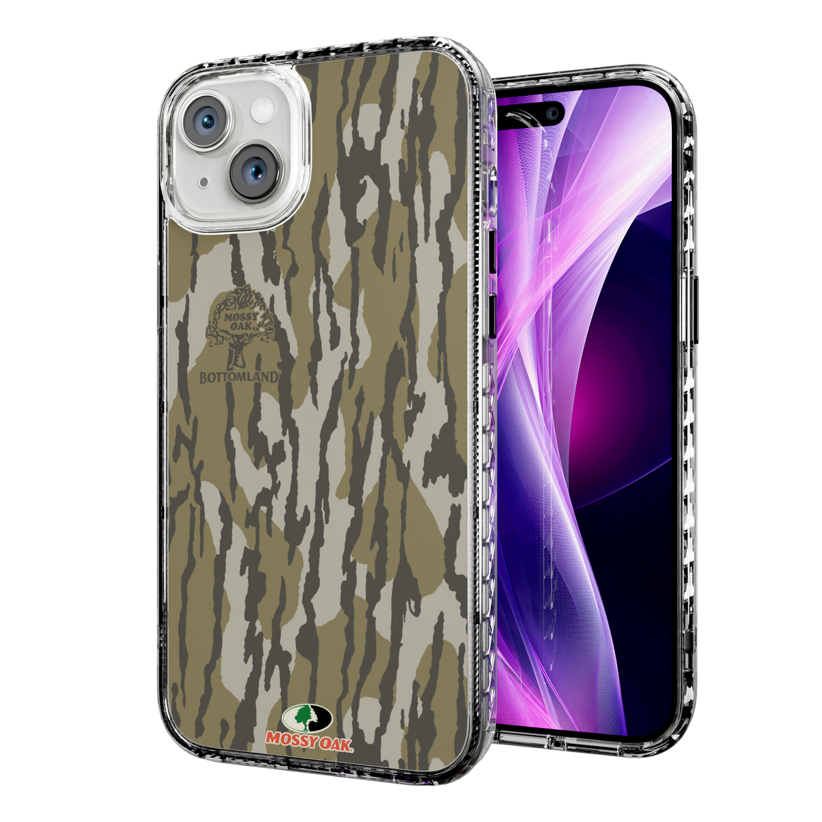 Mossy Oak Magnitude Case for Apple iPhone 14 Plus  - Bottomland Orig Crystal Clear
