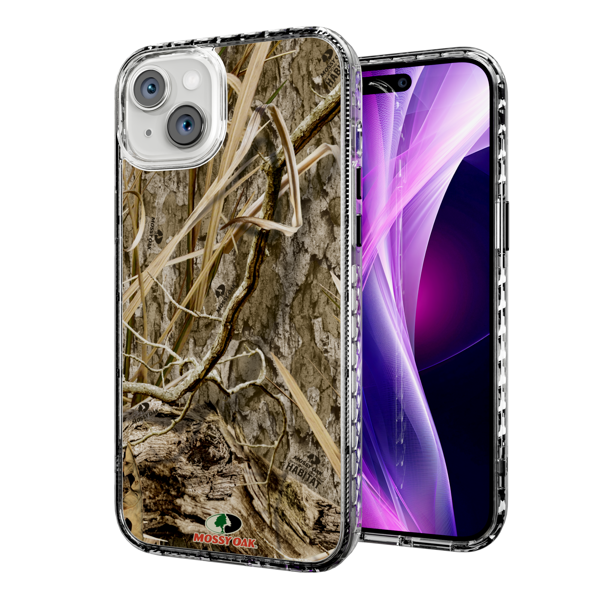 Mossy Oak Magnitude Series for Apple iPhone 14 Plus  - Shadow Grass Crystal Clear