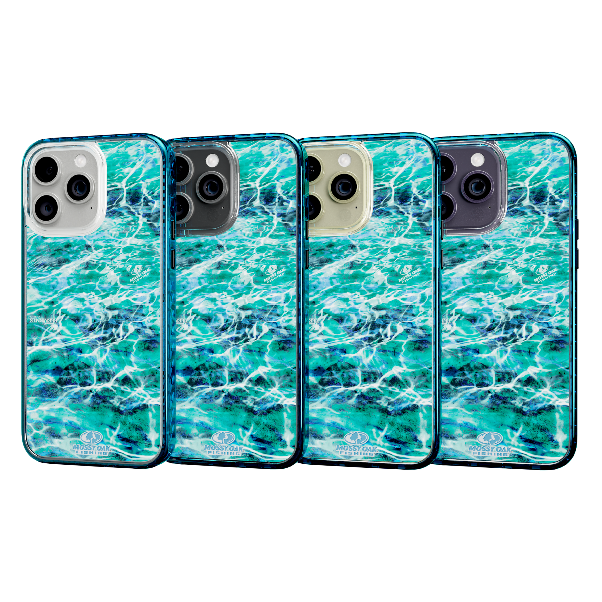 Mossy Oak Magnitude Series for Apple iPhone 14 Pro Max  - Agua Seafoam Deep Sea Blue