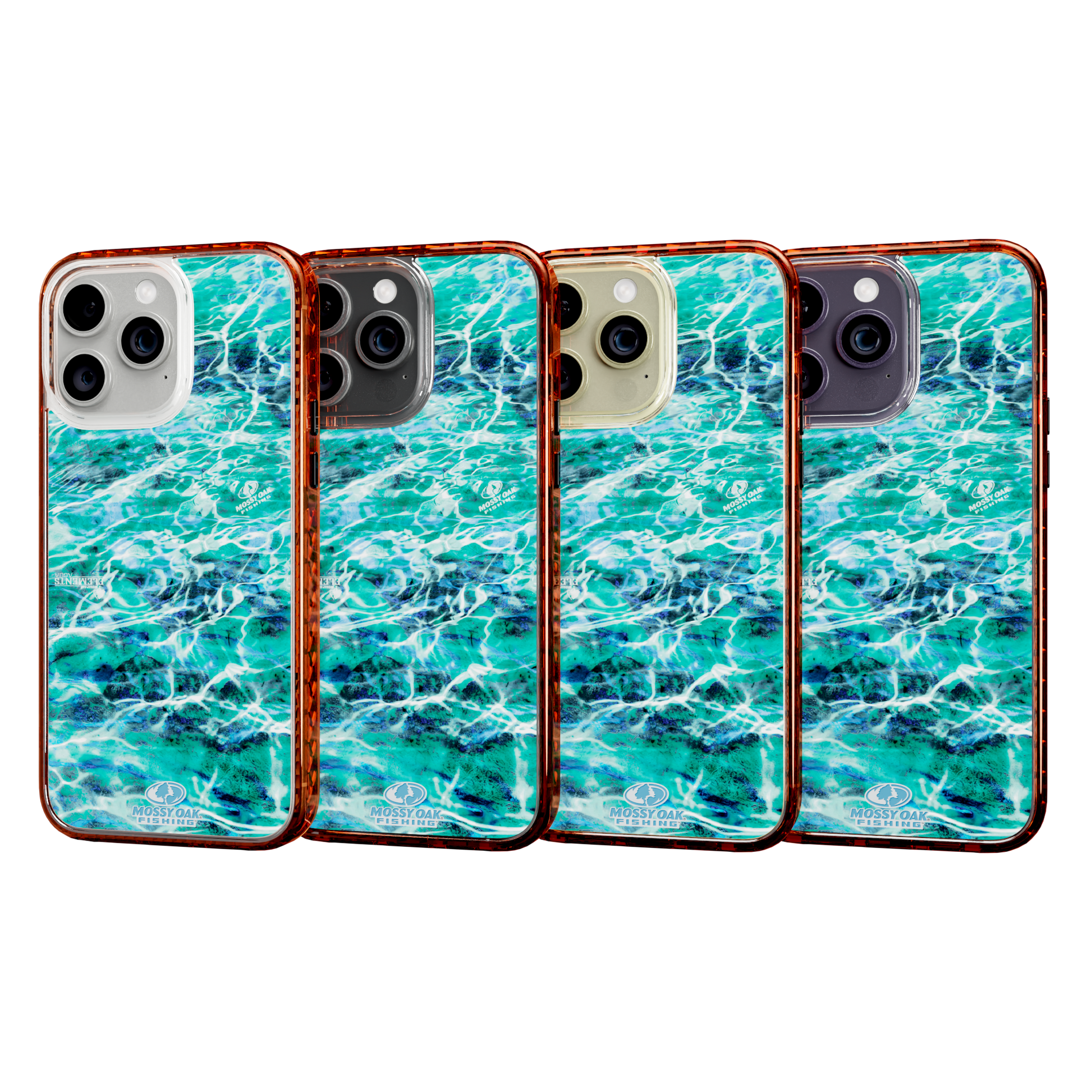 Mossy Oak Magnitude Series for Apple iPhone 14 Pro Max  - Agua Seafoam Blaze Orange